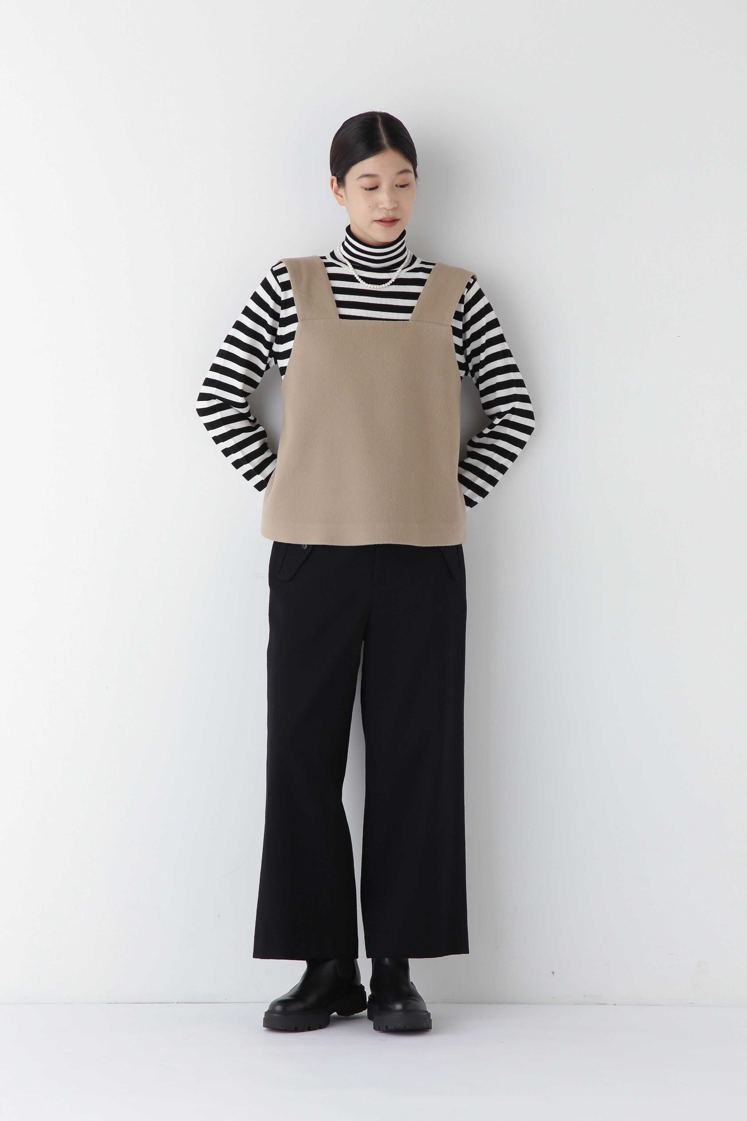  「◆ウールベーシックボーダータートルニットプルオーバー」|ニット・セーター|