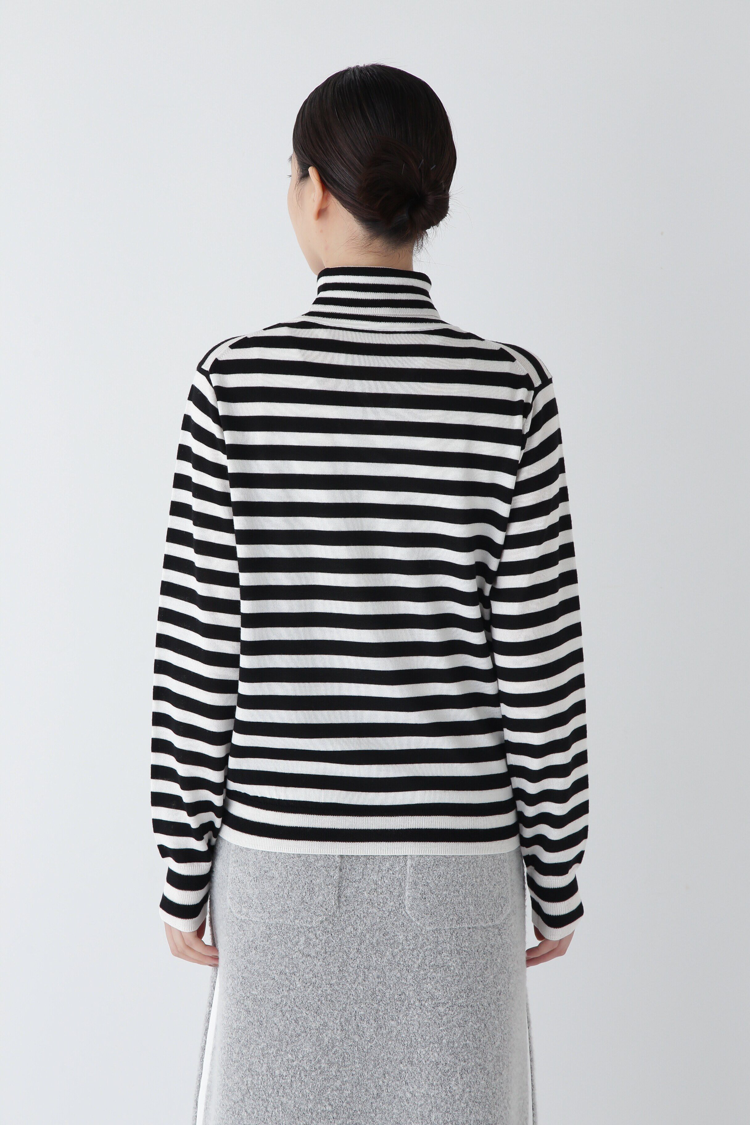  「◆ウールベーシックボーダータートルニットプルオーバー」|ニット・セーター|