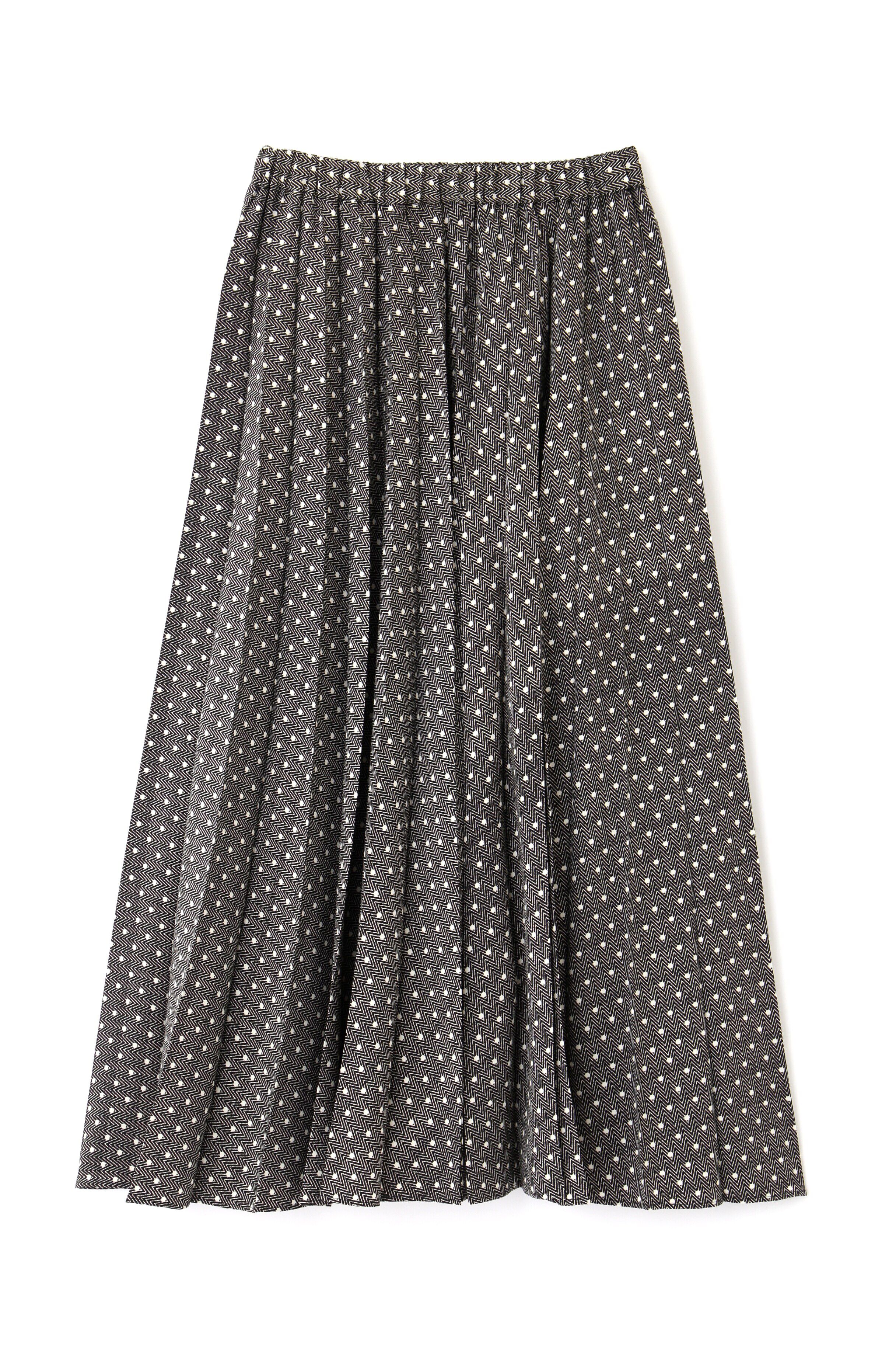  「◆デシンドットプリントアコーディオンプリーツスカート」|スカート|