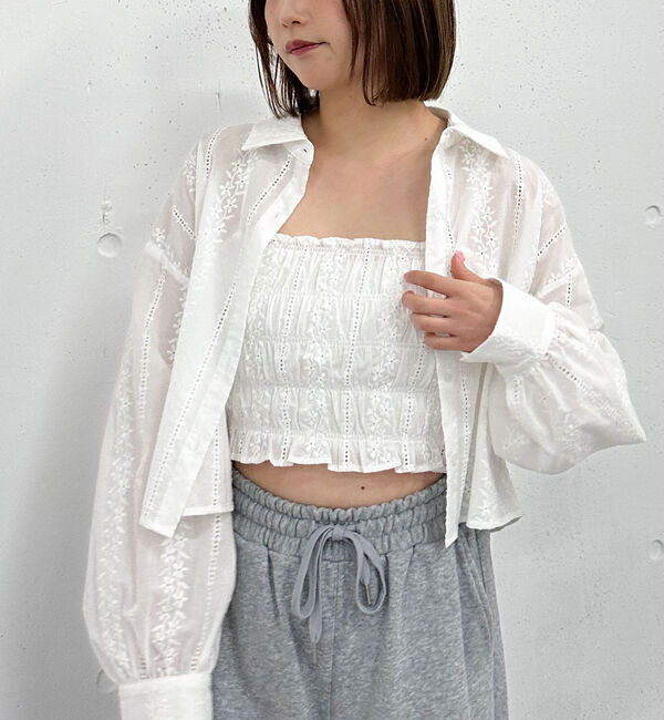 archives「コットンレースビスチェ&times;シャツＳＥＴ」|シャツ・ブラウス|