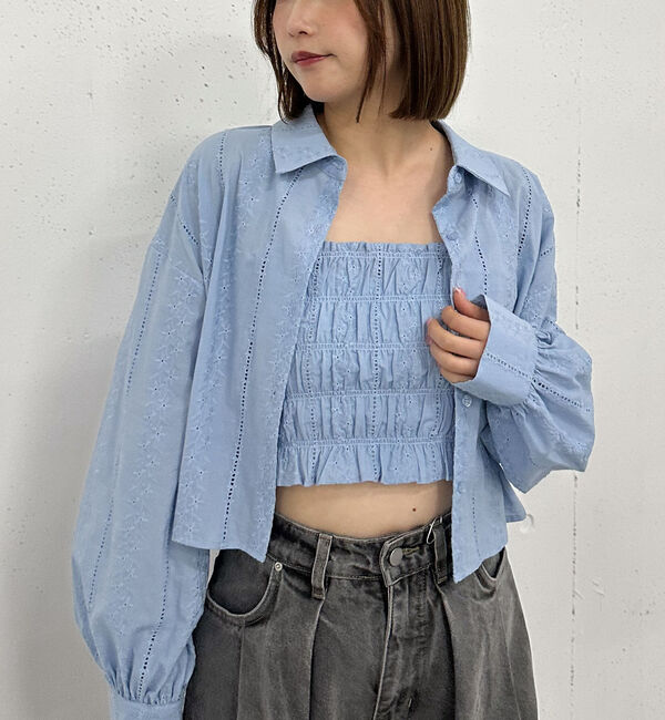 archives「コットンレースビスチェ&times;シャツＳＥＴ」|シャツ・ブラウス|