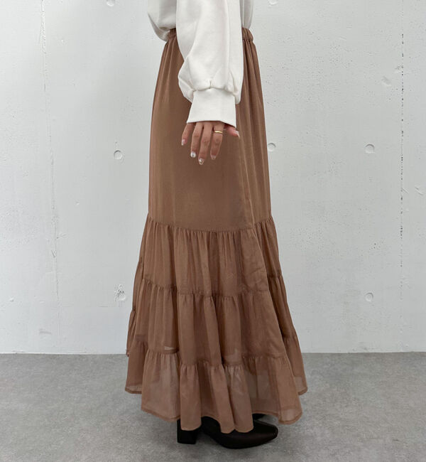 archives「シャイニーティアードスカート」|スカート|