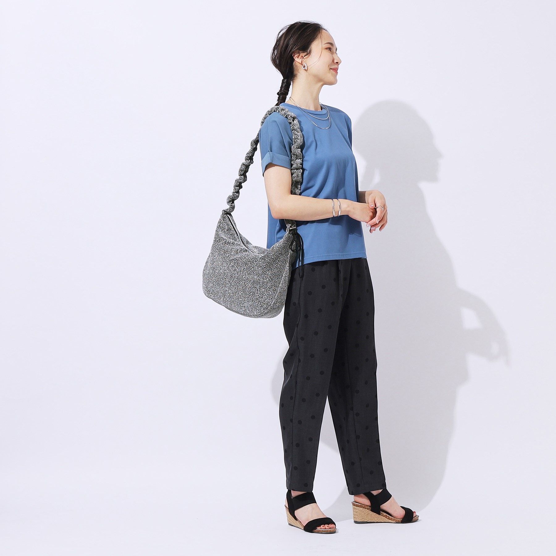 SHOO･LA･RUE「ラメギャザーショルダーバッグ」|ショルダー・メッセンジャー|