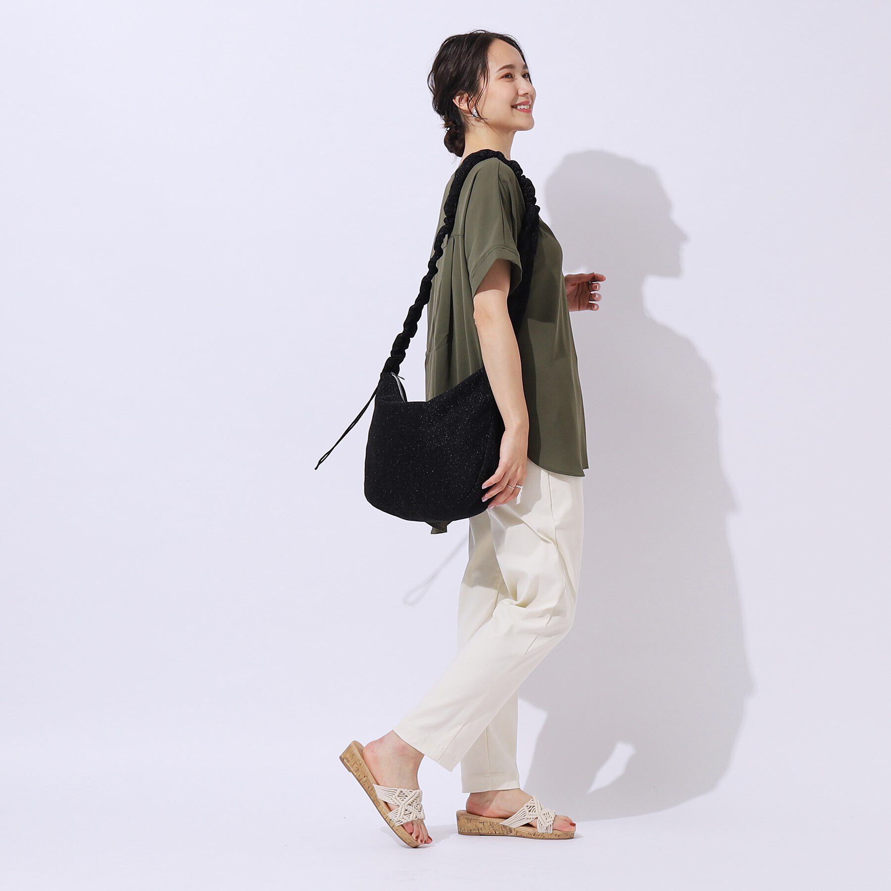 SHOO･LA･RUE「ラメギャザーショルダーバッグ」|ショルダー・メッセンジャー|