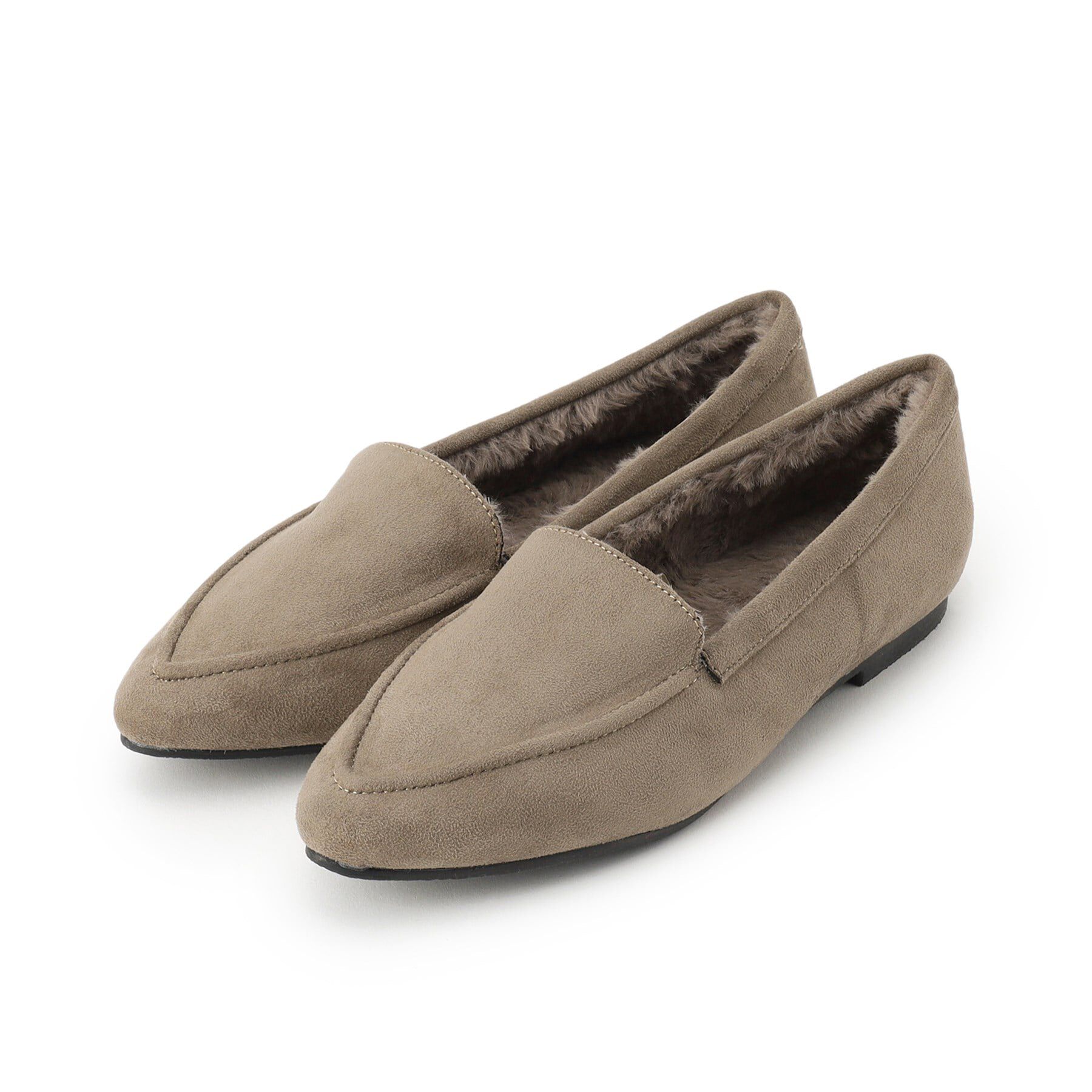 SHOO･LA･RUE「【22.5cm～25.0cm】ぬくぬくあったか フェイクファーポインテッドパンプス」|パンプス|