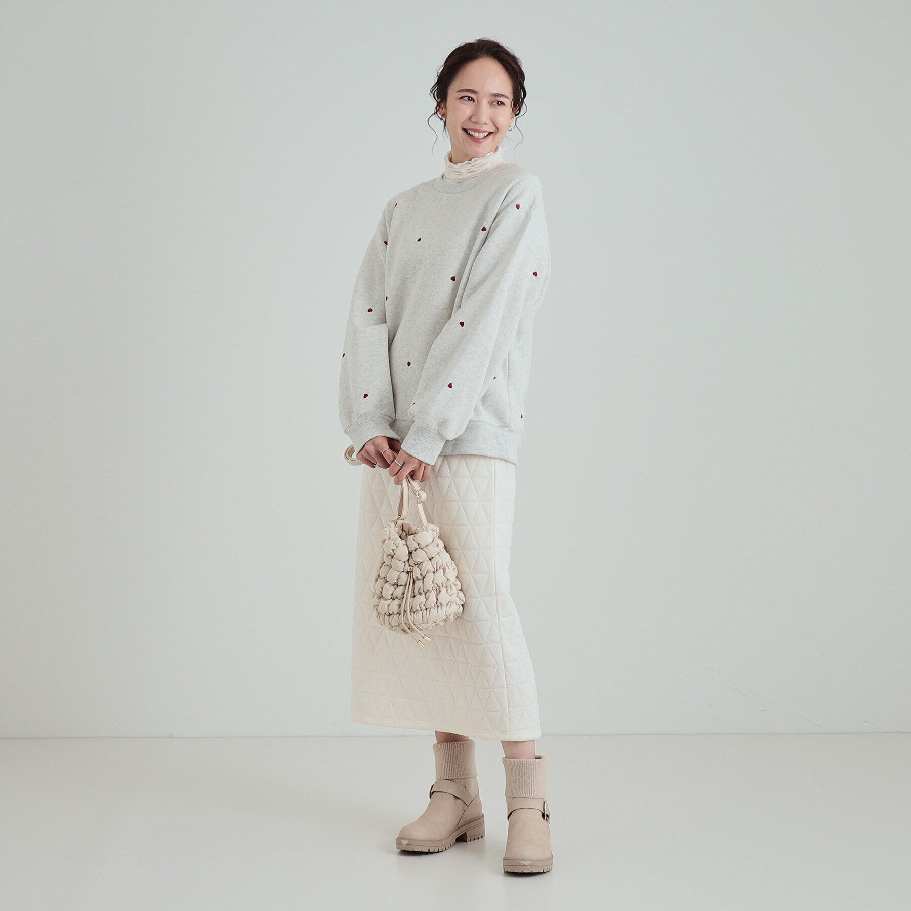 SHOO･LA･RUE「【洗える/S-LL/SHOO WARM】あったか裏起毛 刺繍アソートスウェット」|パーカー|