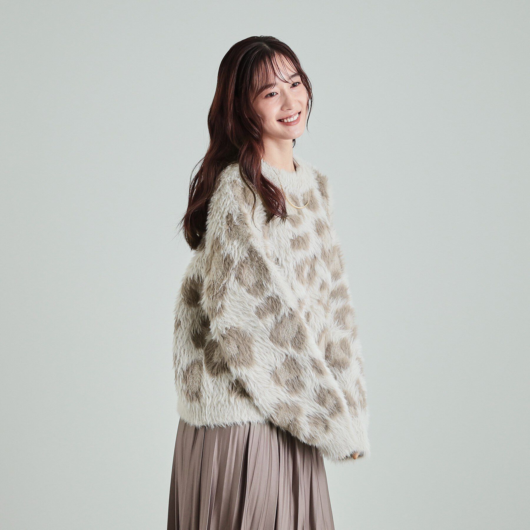 SHOO･LA･RUE「ふわふわレオパード柄フェザーニット」|ニット・セーター|