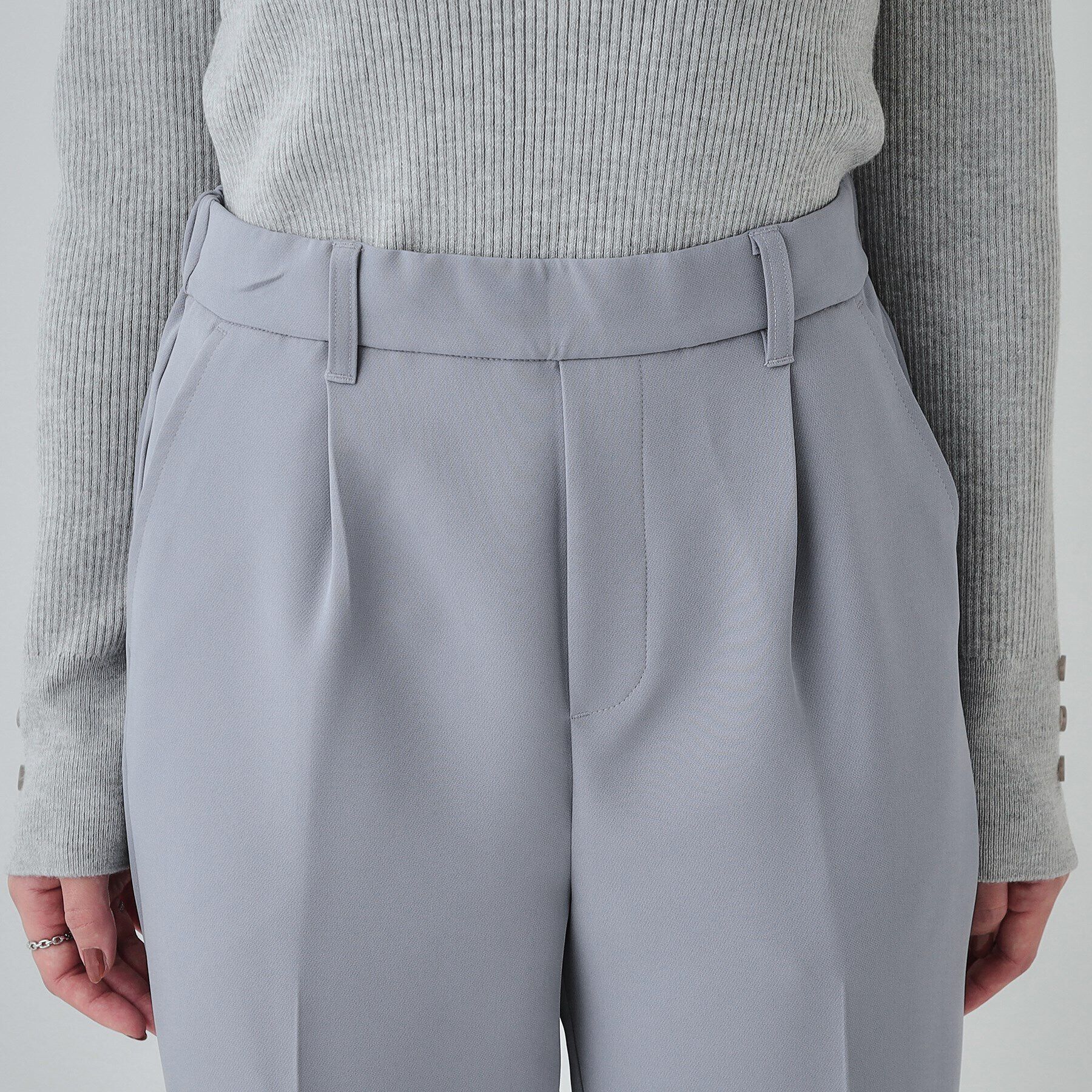 SHOO･LA･RUE「【SS-3L/洗える/通勤・セレモニーにも】しなやかな身のこなしが叶う ストレッチテーパードパンツ」|その他|