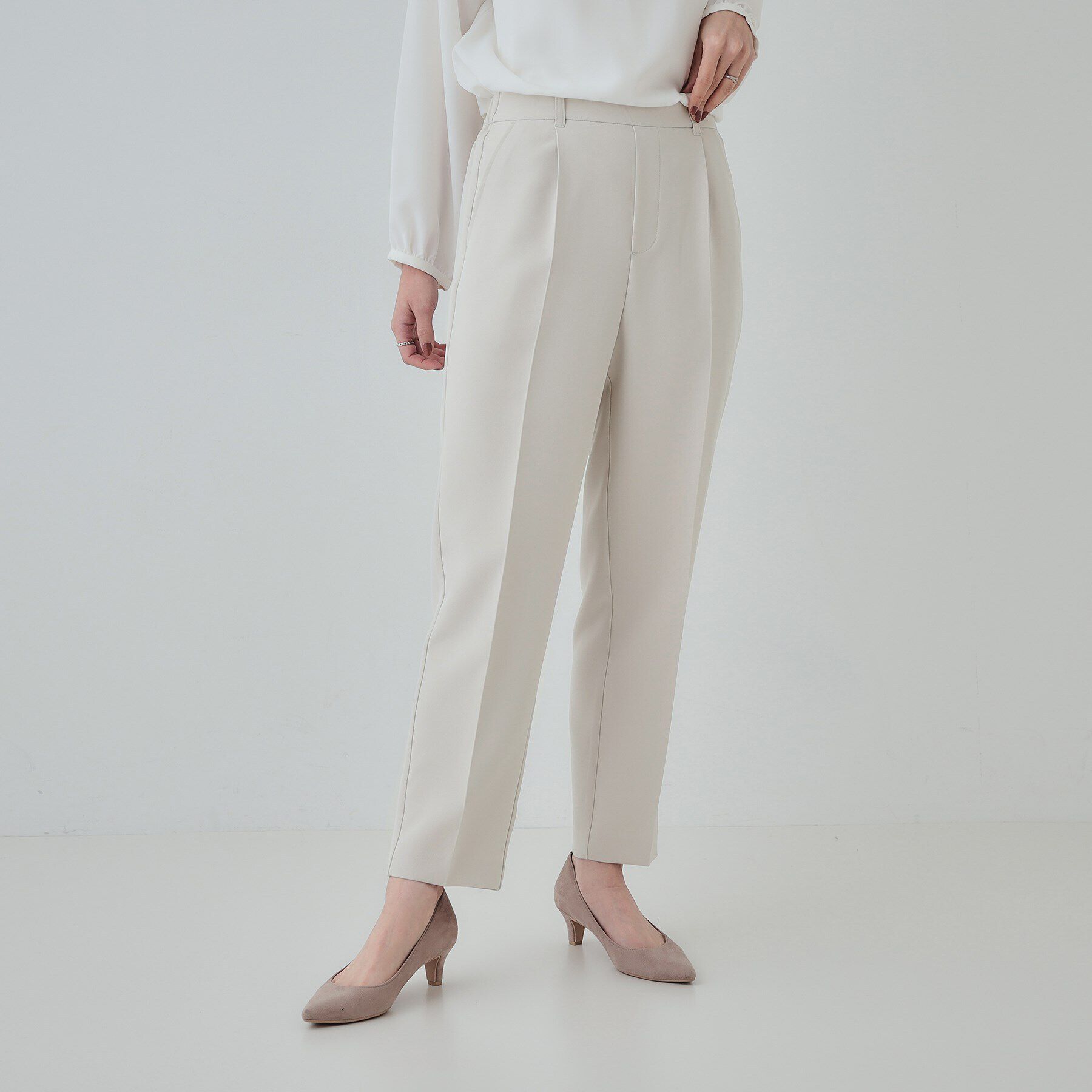 SHOO･LA･RUE「【SS-3L/洗える/通勤・セレモニーにも】しなやかな身のこなしが叶う ストレッチテーパードパンツ」|その他|