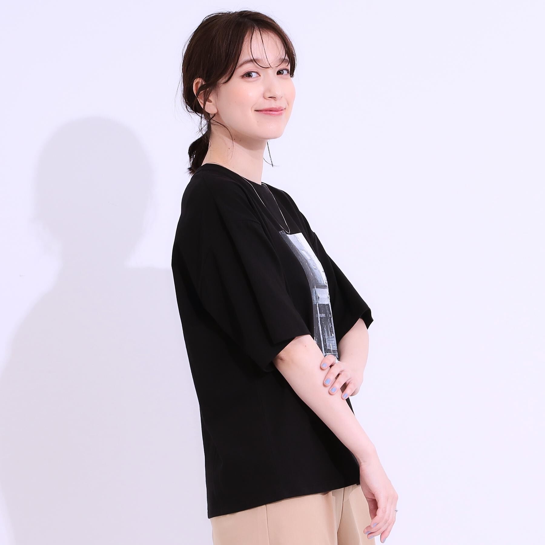 SHOO･LA･RUE「【選べる4柄】コットンプリントロゴTシャツ」|Tシャツ・カットソー|