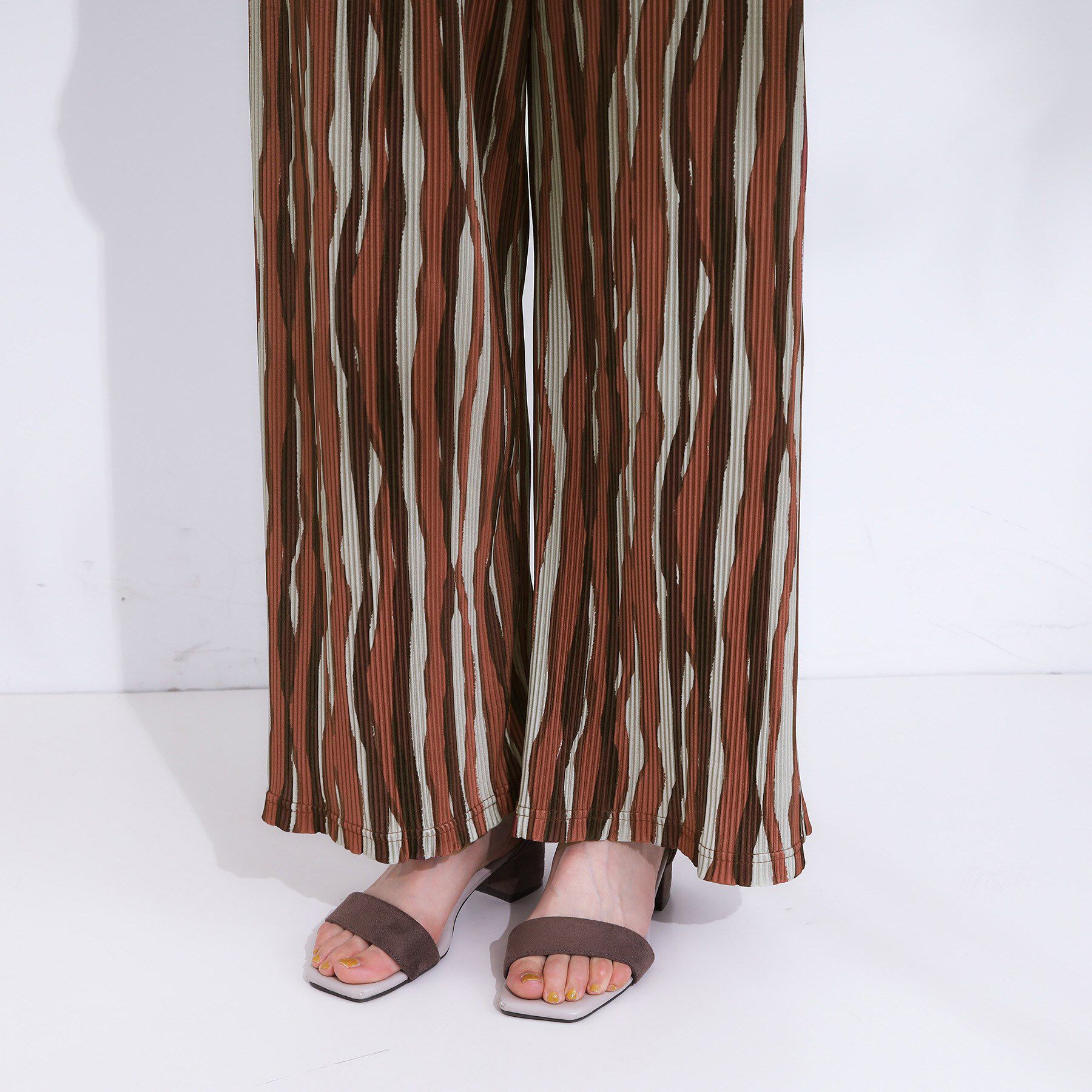 SHOO･LA･RUE「【S-LL】さらさら楽ちん プリーツ ワイドパンツ」|その他|