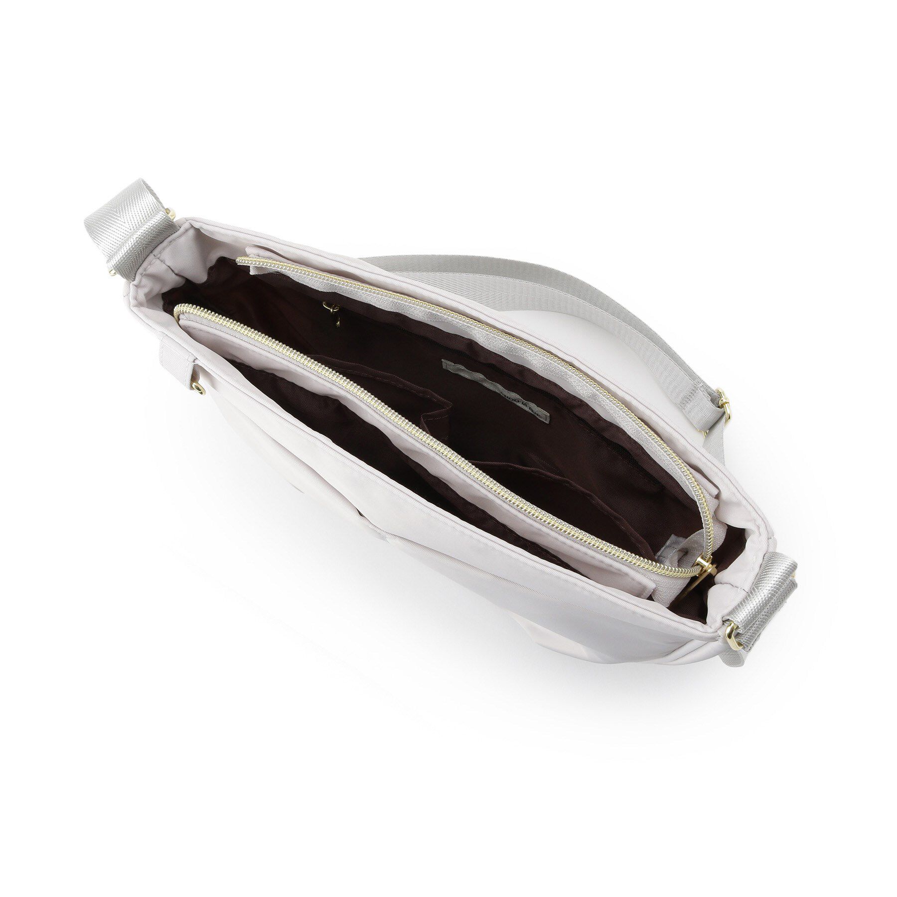 SHOO･LA･RUE「【撥水】フロントポケットハーフムーンショルダーバッグ」|ショルダー・メッセンジャー|