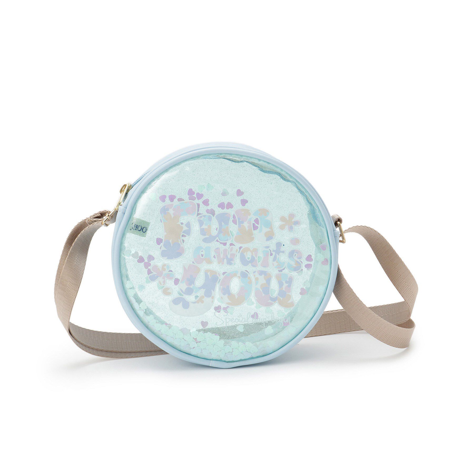 SHOO･LA･RUE「PVCラウンドポシェット」|ショルダー・メッセンジャー|サックスブルー(09