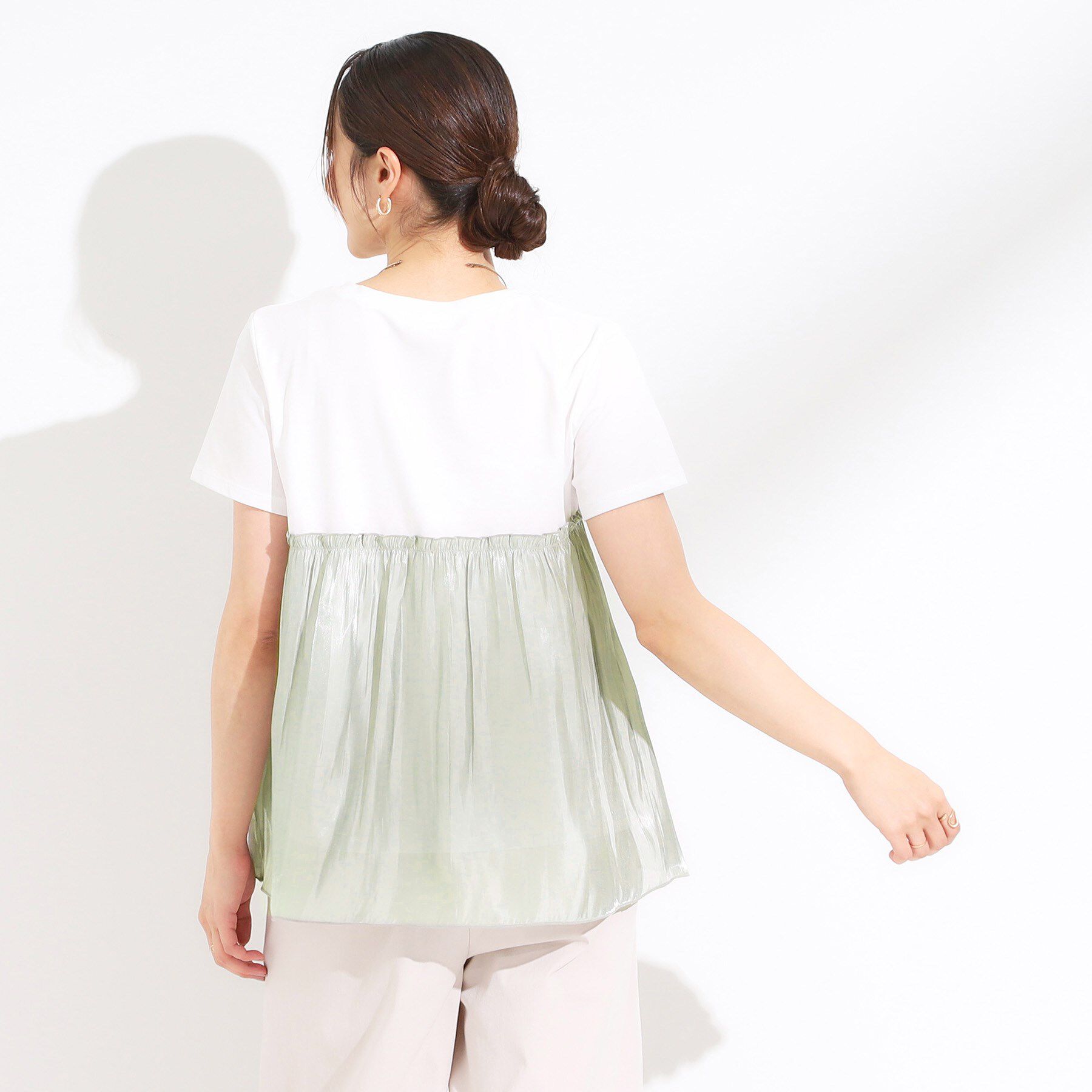 SHOO･LA･RUE「【S-LL/ひんやり】インせず決まる ビスチェ風ドッキングトップス」|Tシャツ・カットソー|