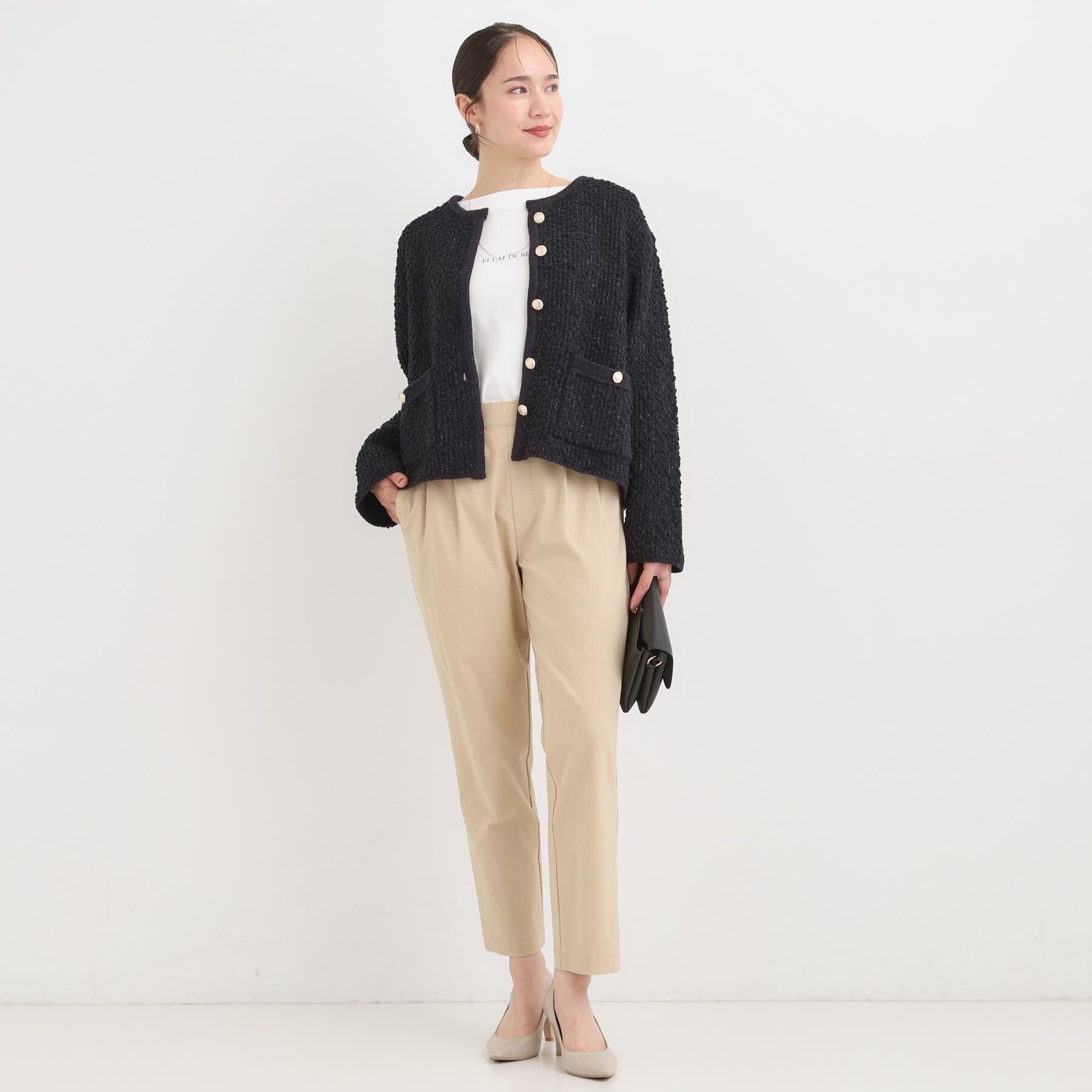 SHOO･LA･RUE「【洗える/S-LL/美脚シルエット】ハイパーストレッチ テーパードパンツ【CIRCRIC】」|その他|