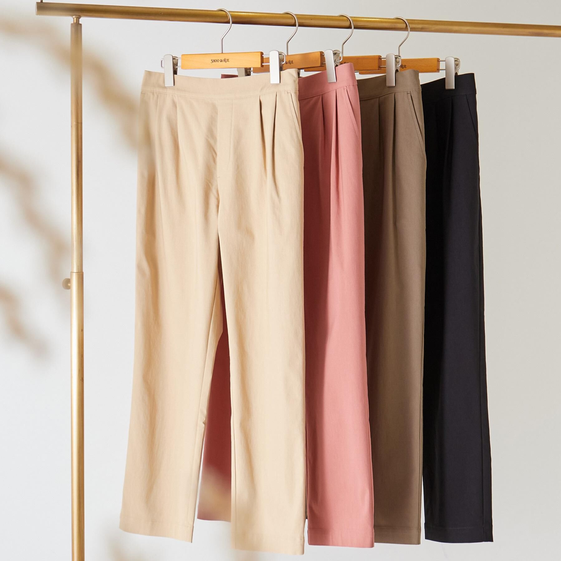 SHOO･LA･RUE「【洗える/S-LL/美脚シルエット】ハイパーストレッチ テーパードパンツ【CIRCRIC】」|その他|