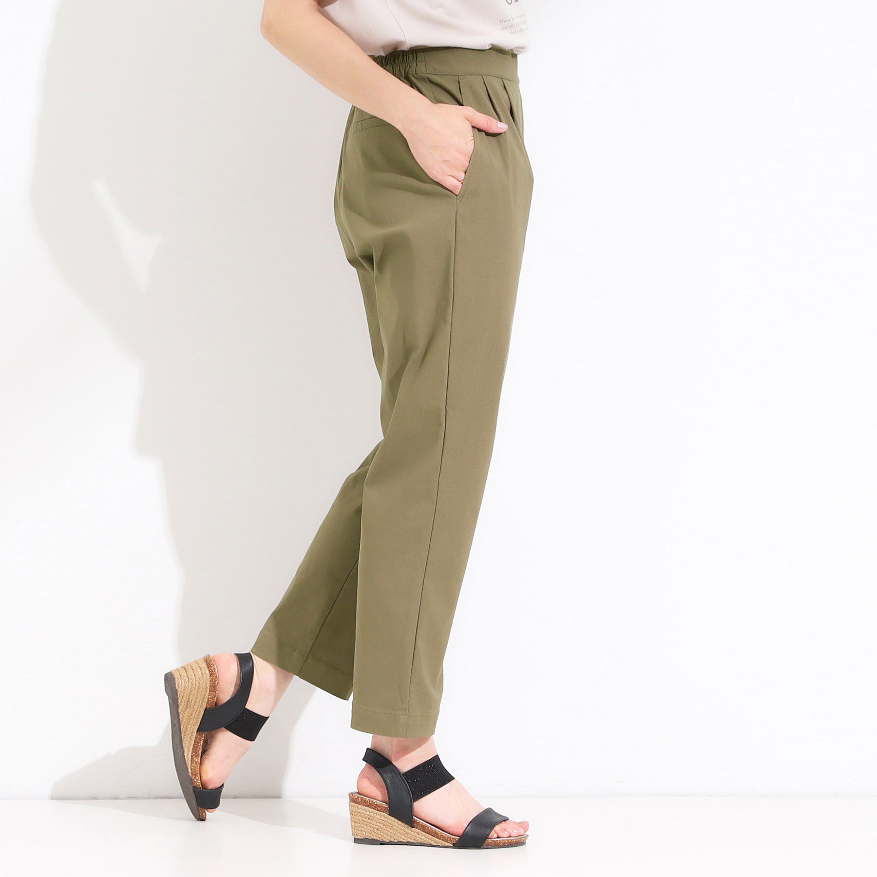 SHOO･LA･RUE「【洗える/S-LL/美脚シルエット】ハイパーストレッチ テーパードパンツ【CIRCRIC】」|その他|