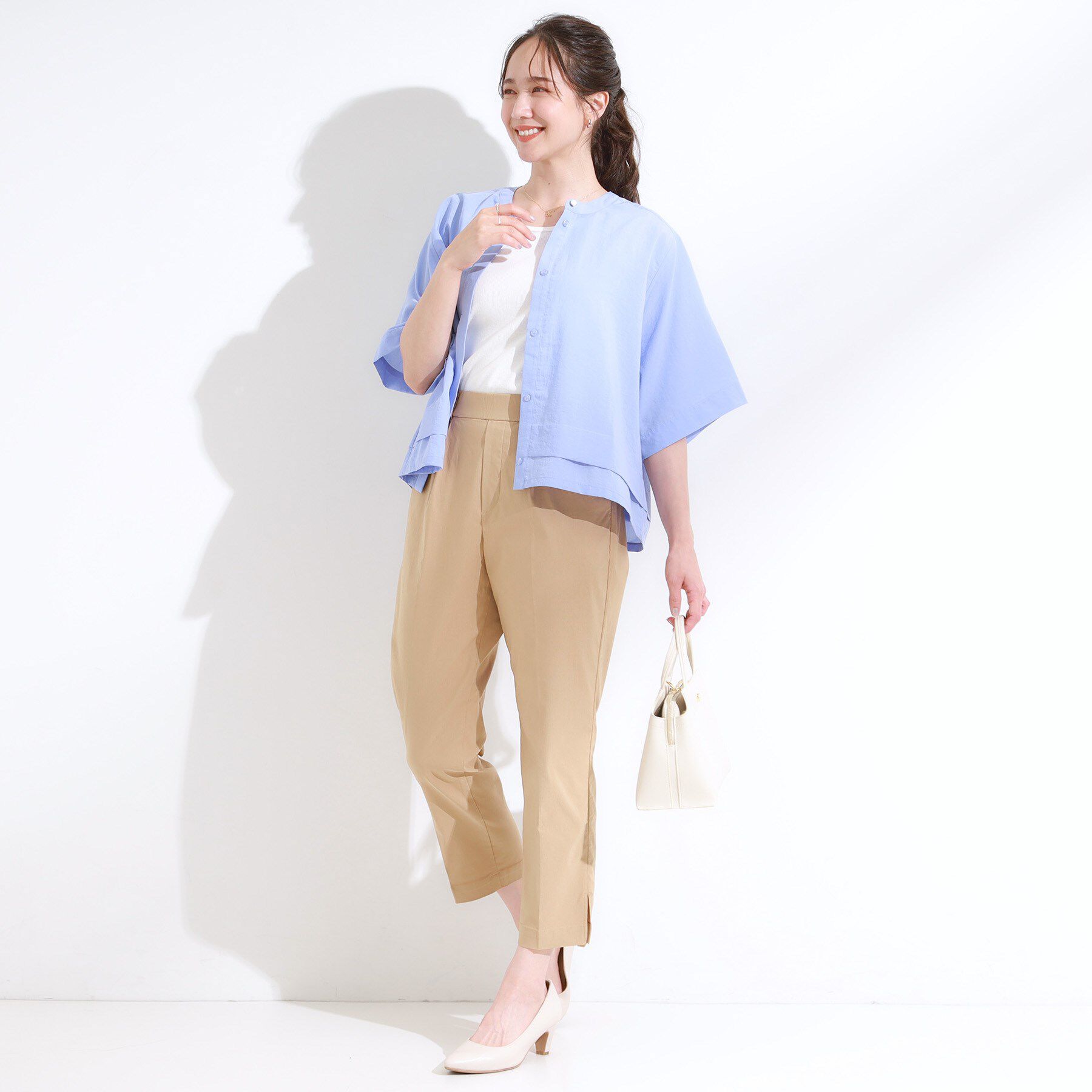 SHOO･LA･RUE「【S-LL/ひんやり】きれいめにもカジュアルにも サブリナパンツ」|その他|