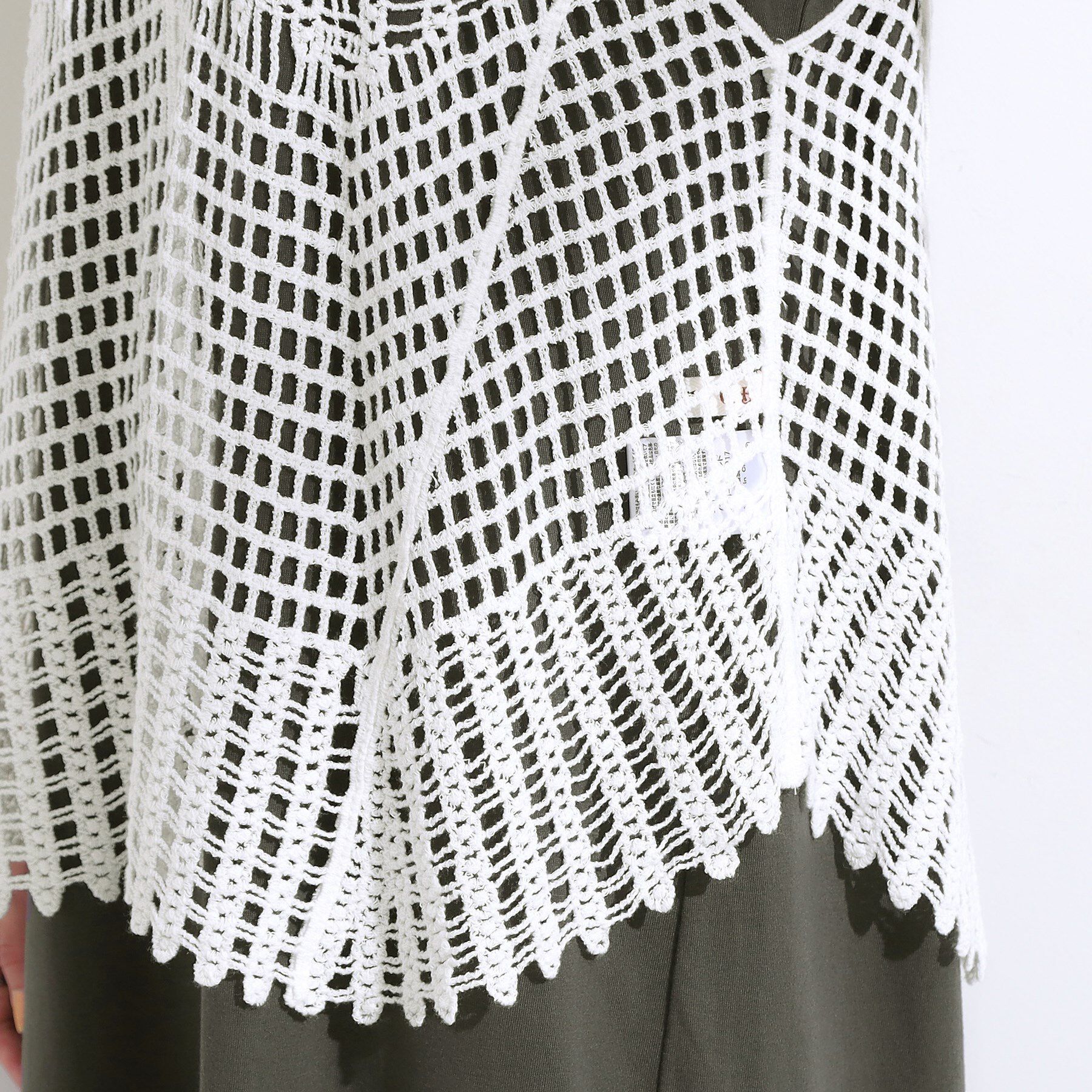 SHOO･LA･RUE「【2点セット】クロシェ編みレースベスト＋Tシャツワンピースセット」|ワンピース|