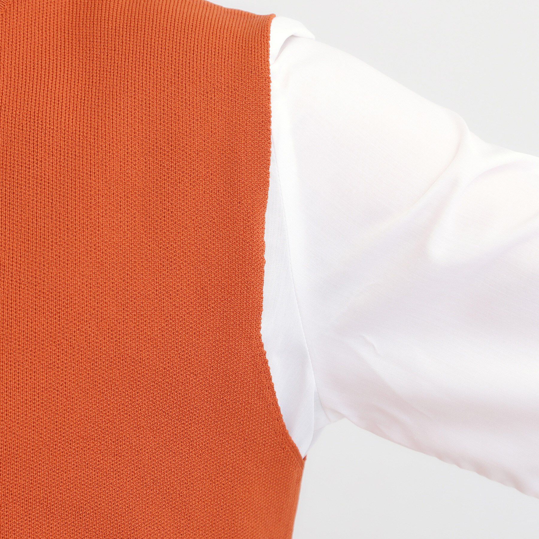 SHOO･LA･RUE「【S-LL/2点セット】着回し自在 ニットベスト＋フレアブラウス」|ニット・セーター|