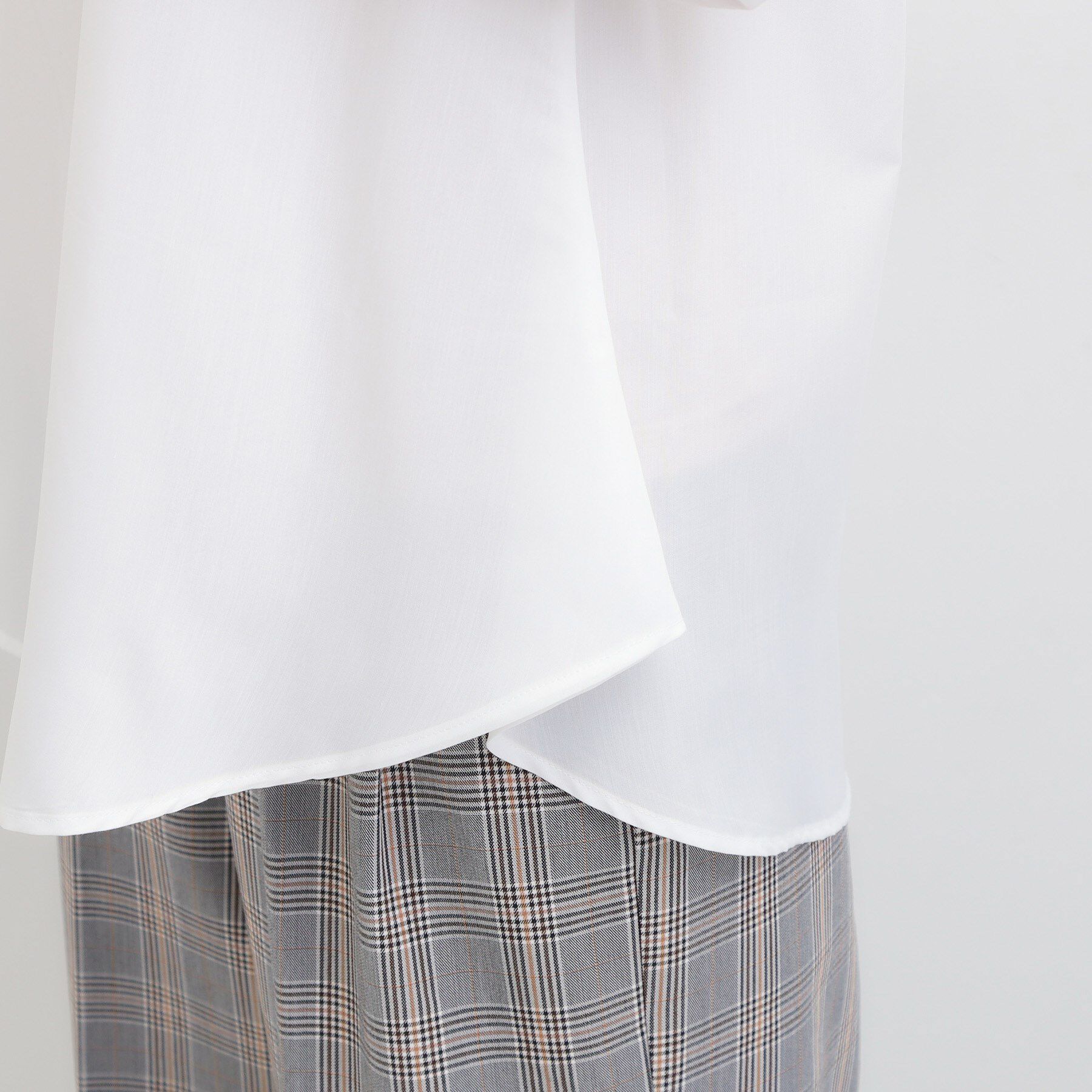 SHOO･LA･RUE「【S-LL/2点セット】着回し自在 ニットベスト＋フレアブラウス」|ニット・セーター|