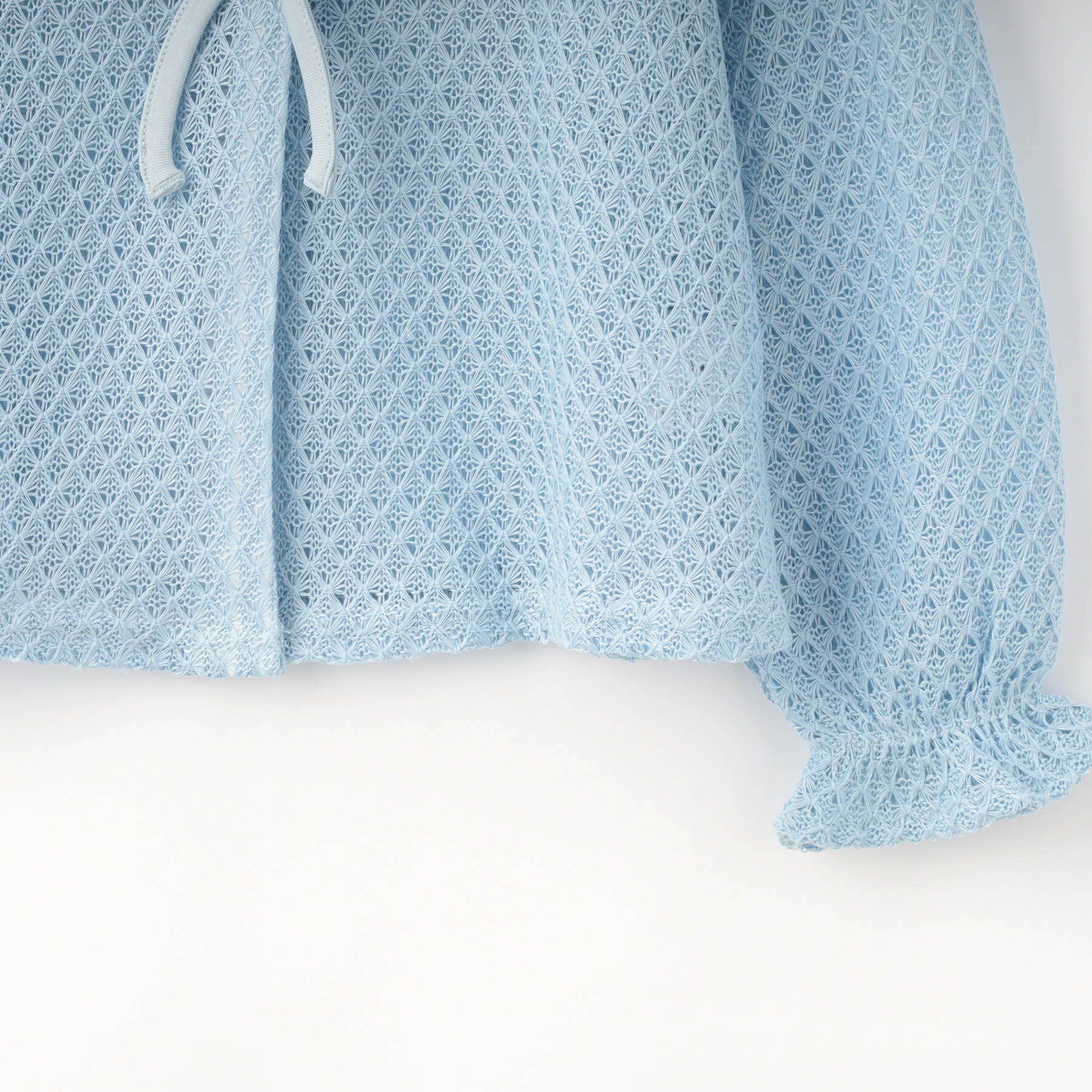 SHOO･LA･RUE「【100-150cm】レースニットソーカーディガン」|カーディガン|