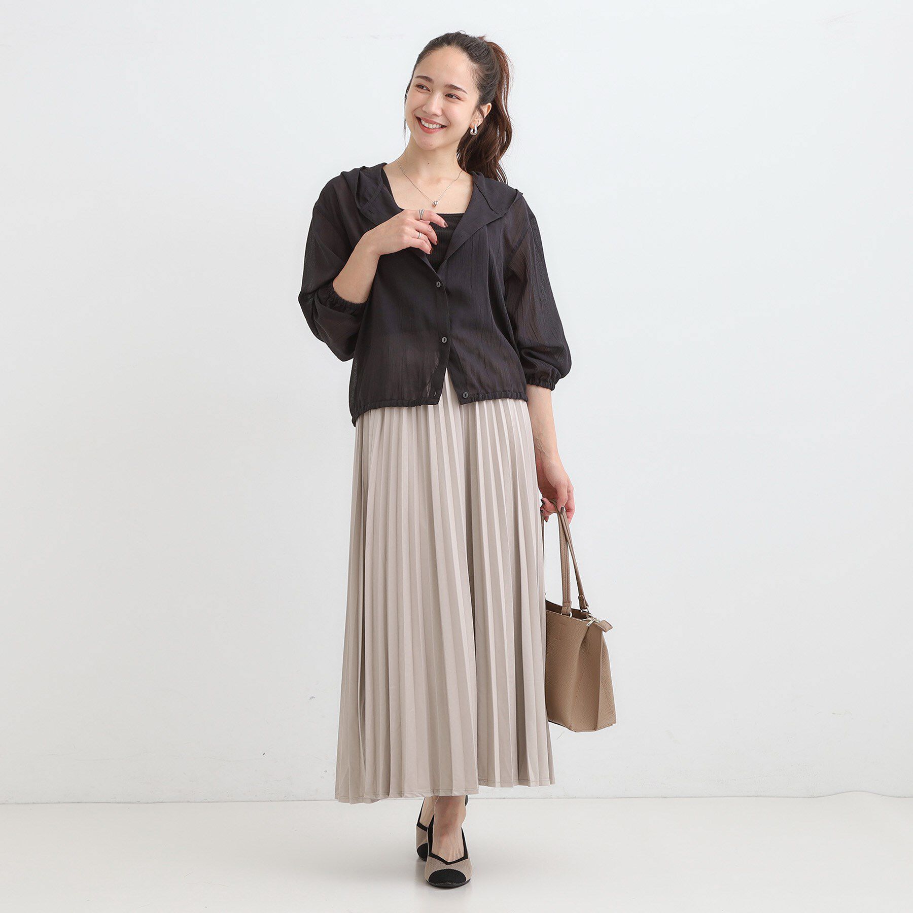 SHOO･LA･RUE「【S-LL】大人の抜け感 シアーボイルフーディパーカ」|パーカー|