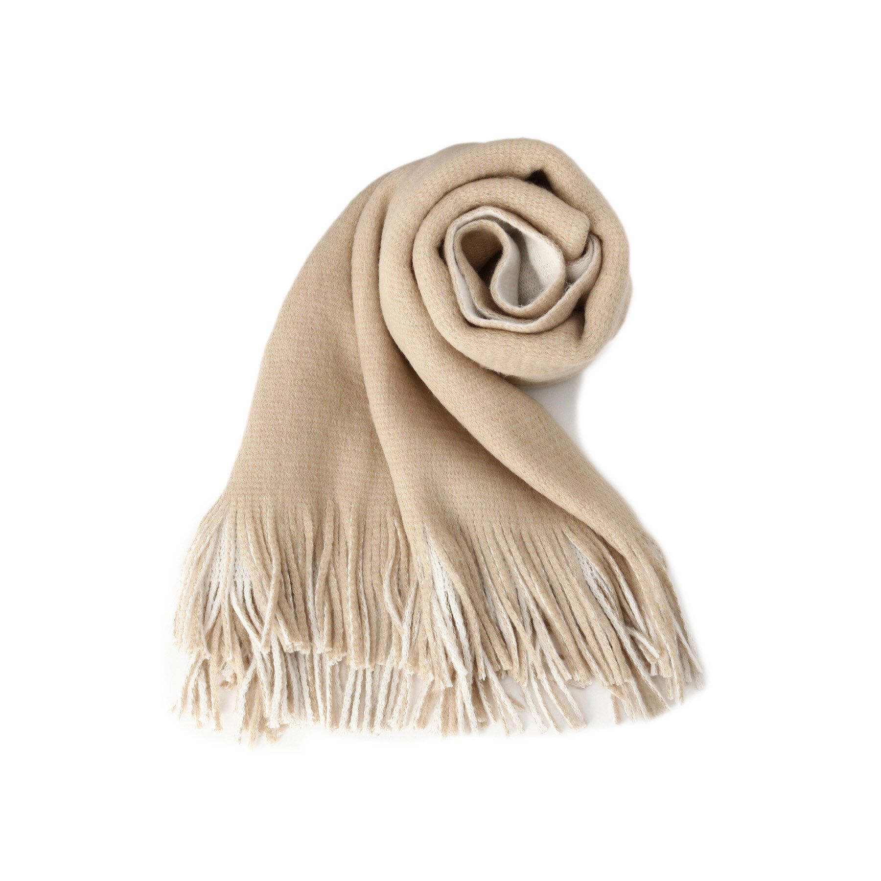 SHOO･LA･RUE「リバーシブルシャギーストール」|ストール|ベージュ(052)