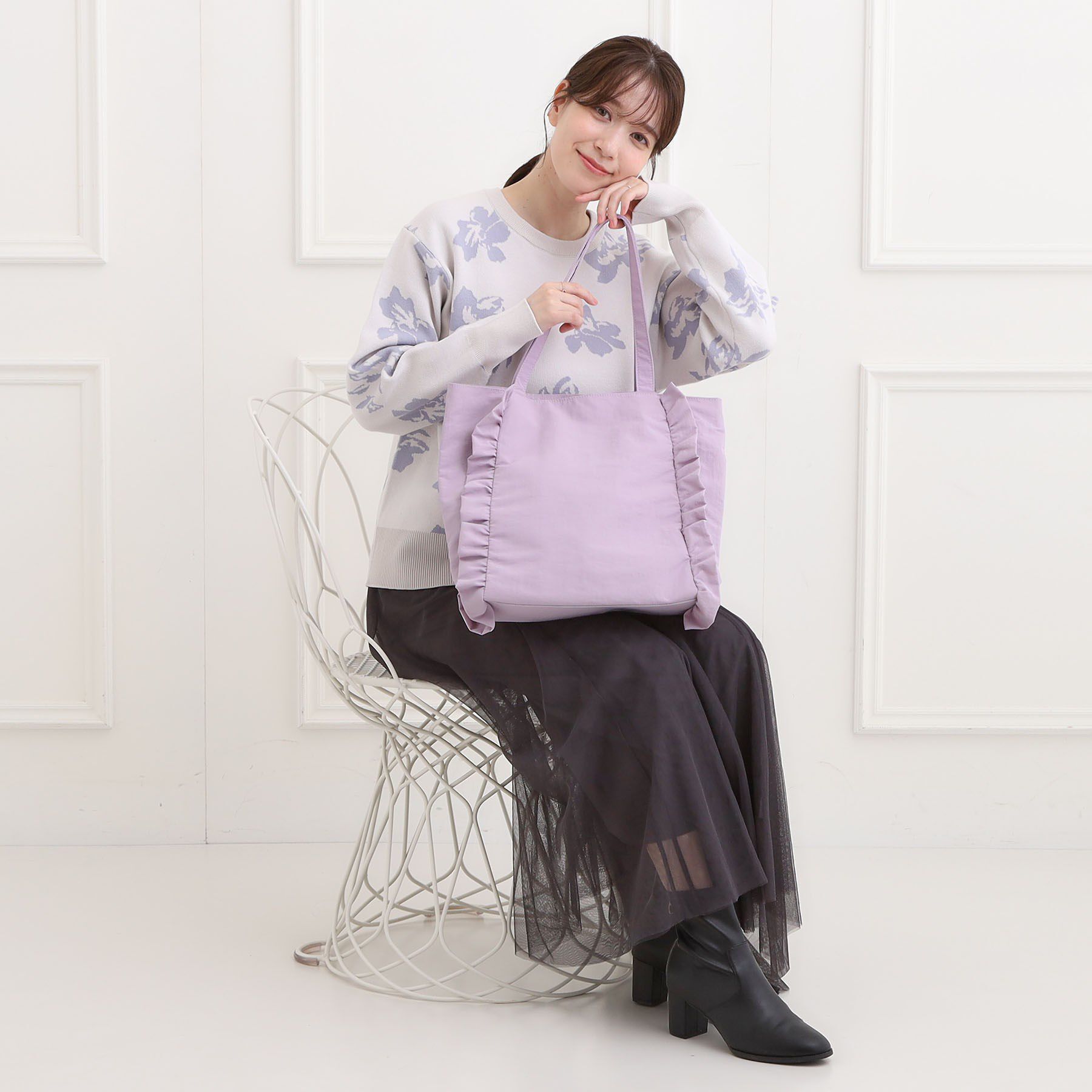 SHOO･LA･RUE「【セレモニー】フリルトートバッグ」|トートバッグ|