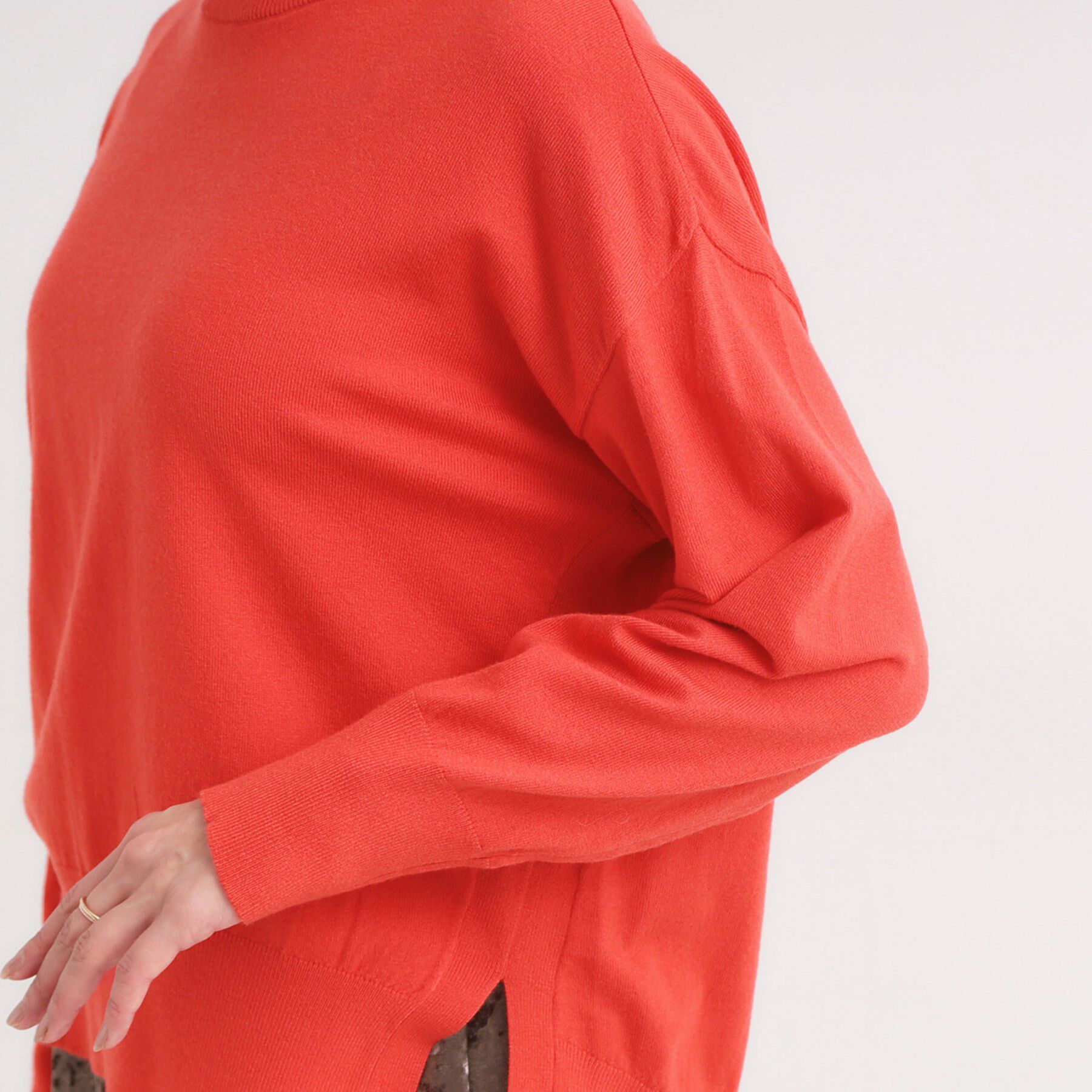 SHOO･LA･RUE「【洗える/S-LL】きれいめにもカジュアルにも もちもちコクーンニット」|ニット・セーター|