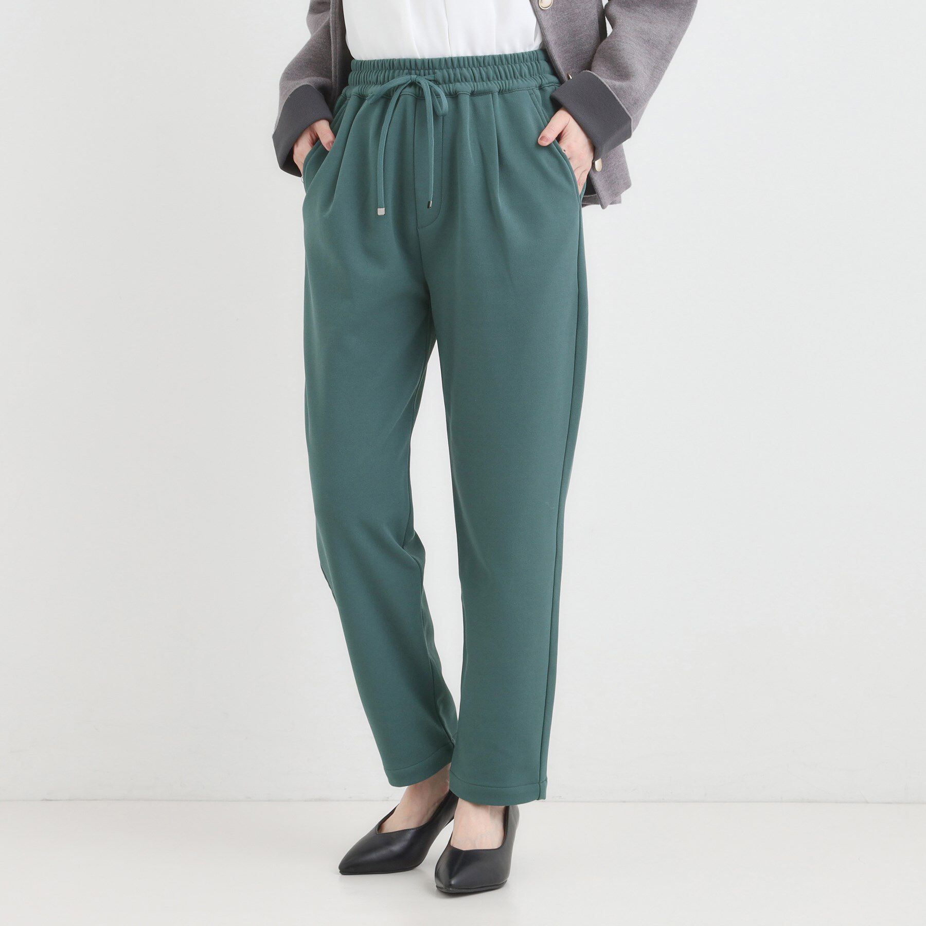 SHOO･LA･RUE「【S-LL/股上深め】裏起毛スマートイージーパンツ」|その他|