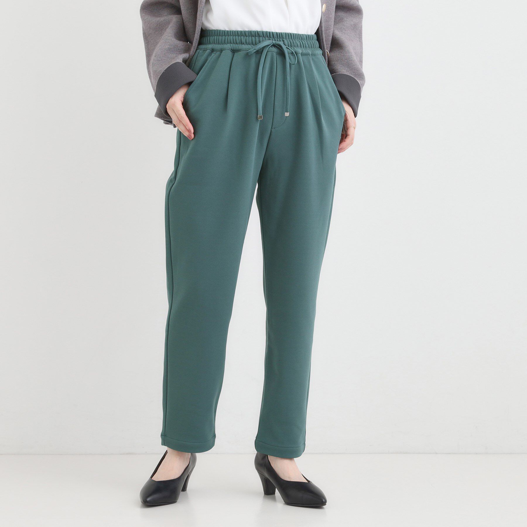 SHOO･LA･RUE「【S-LL/股上深め】裏起毛スマートイージーパンツ」|その他|