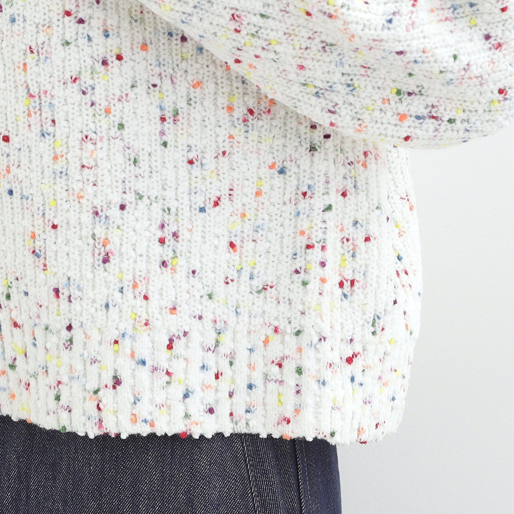 SHOO･LA･RUE「【洗濯機可/前後2WAY】ぽこぽこニットカーディガン」|カーディガン|