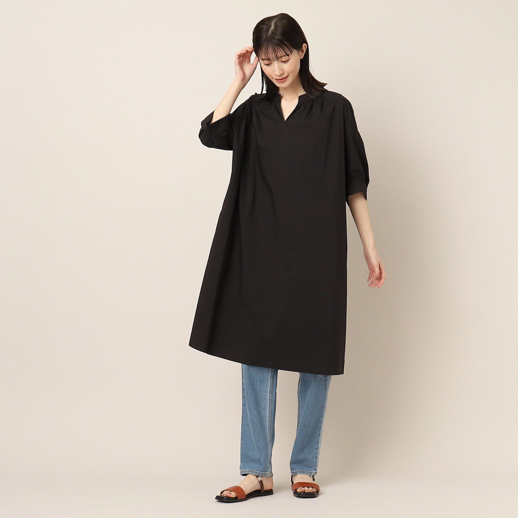 Dessin「【洗える】カフタンチュニックワンピース（S～L）」|ワンピース|