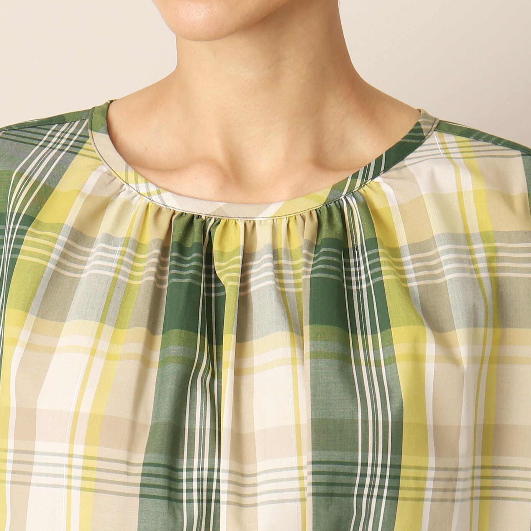 Dessin「【洗える】ラメチェック柄ワンピース」|ワンピース|