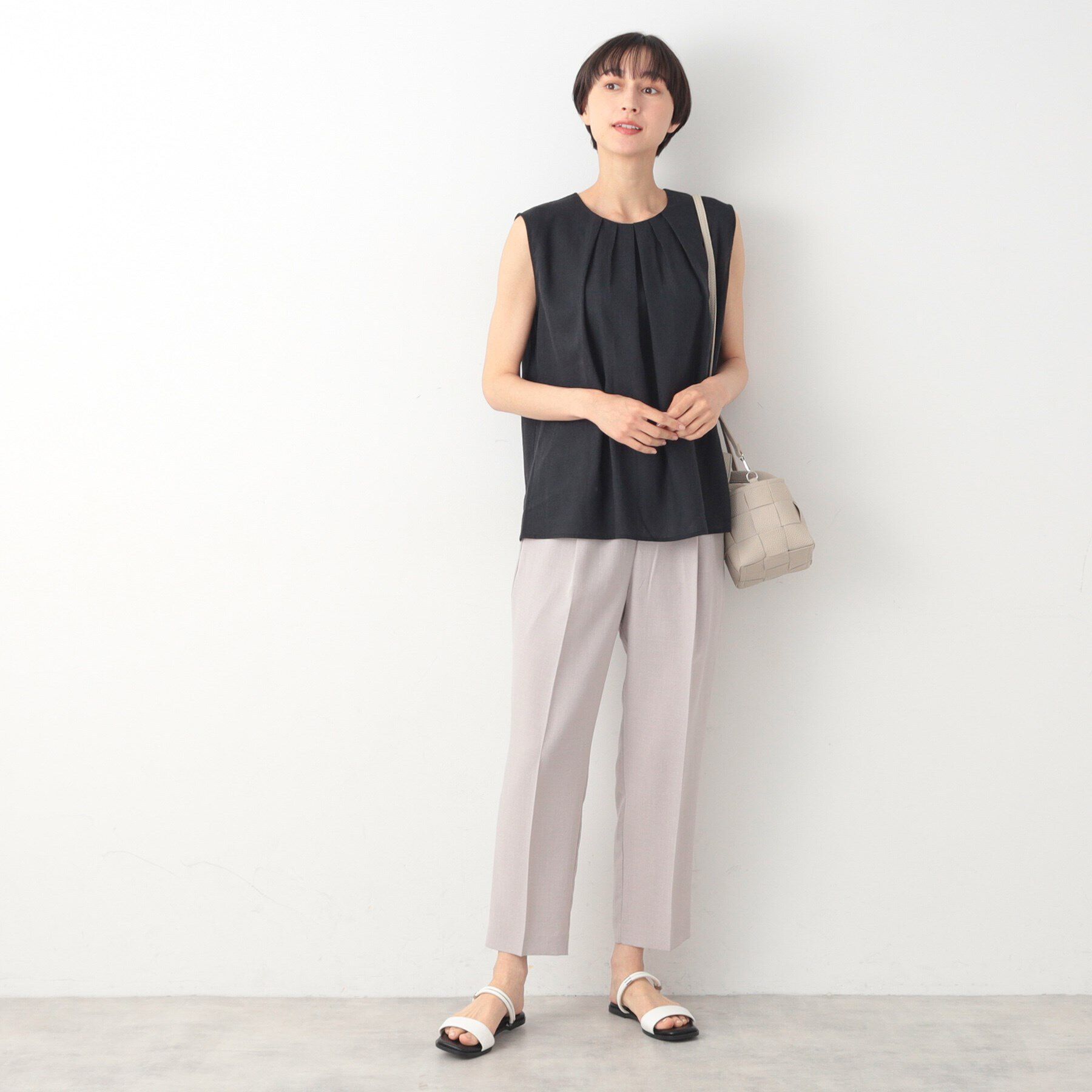 Dessin「フロントタックノースリーブブラウス」|シャツ・ブラウス|