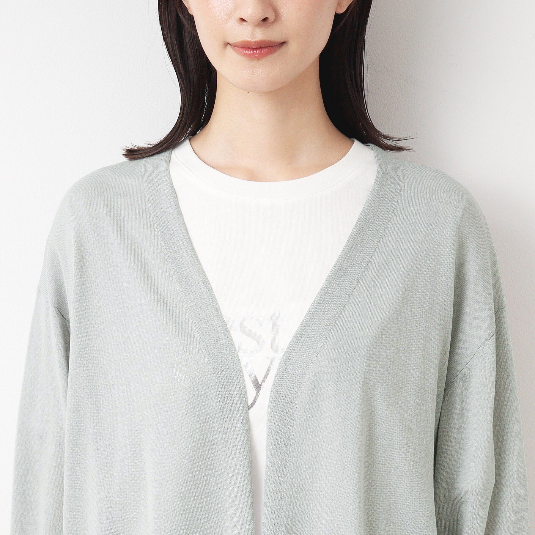 Dessin「【洗える】ボタンレスカーディガン」|カーディガン|