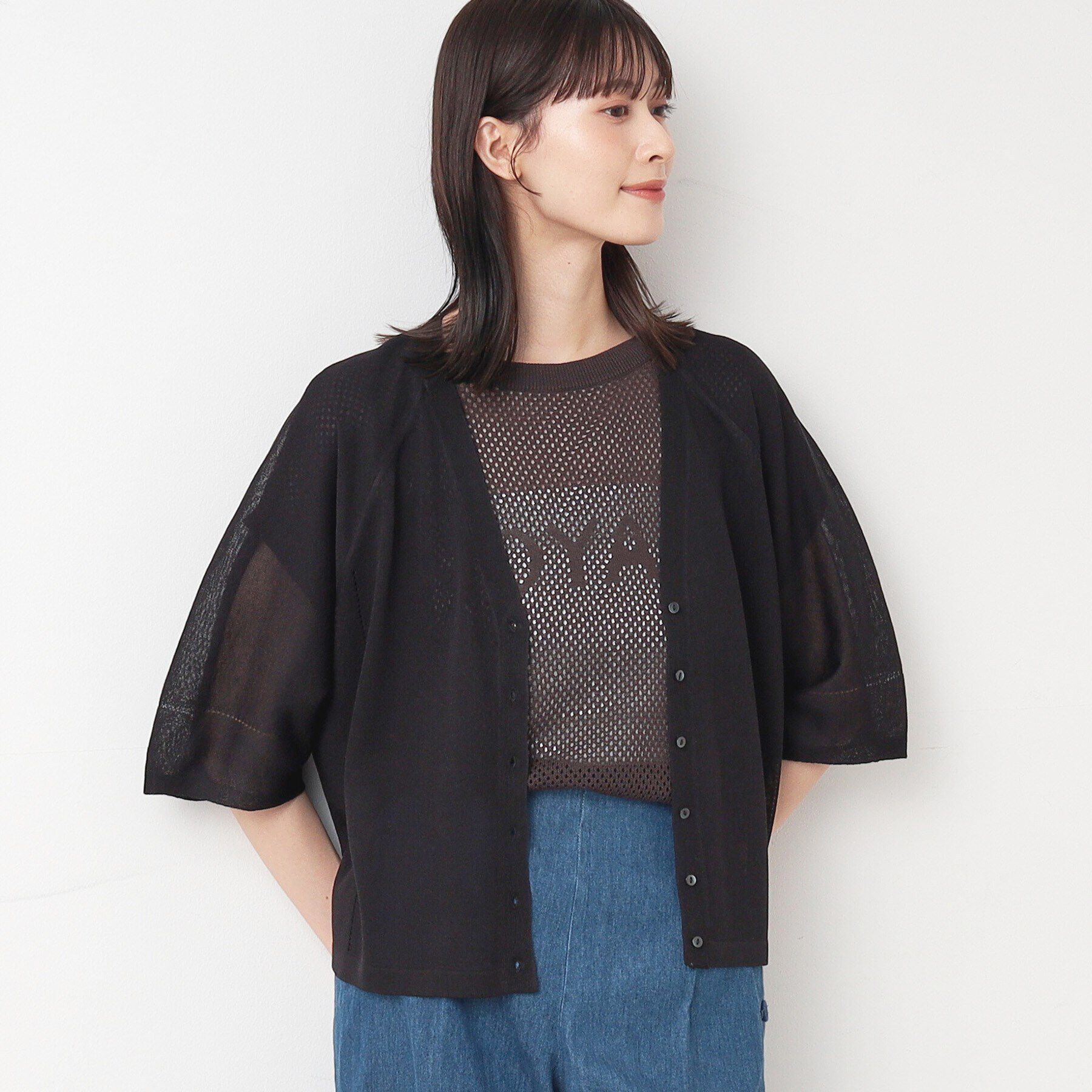 Dessin「【洗える】ランタンスリーブカーディガン」|カーディガン|