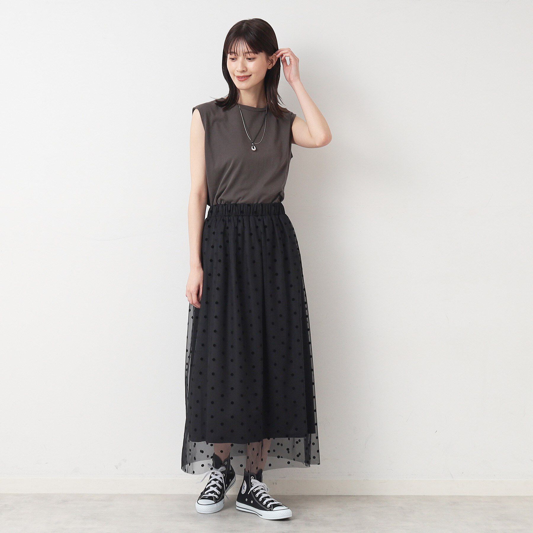 Dessin「【ウエストゴム・洗える】チュールスカート」|スカート|