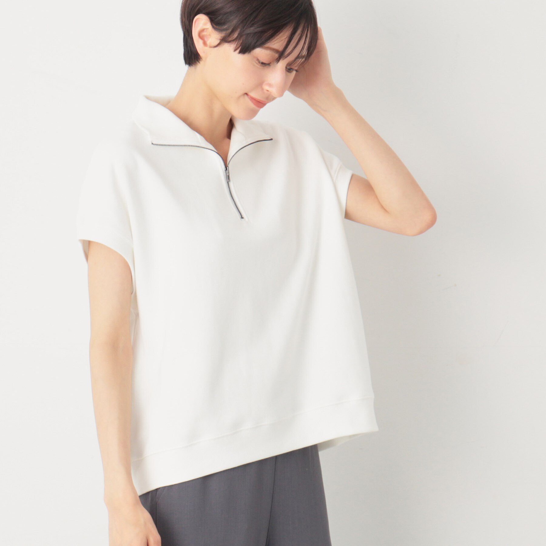 Dessin「【洗える】ハーフジップカットソー」|Tシャツ・カットソー|