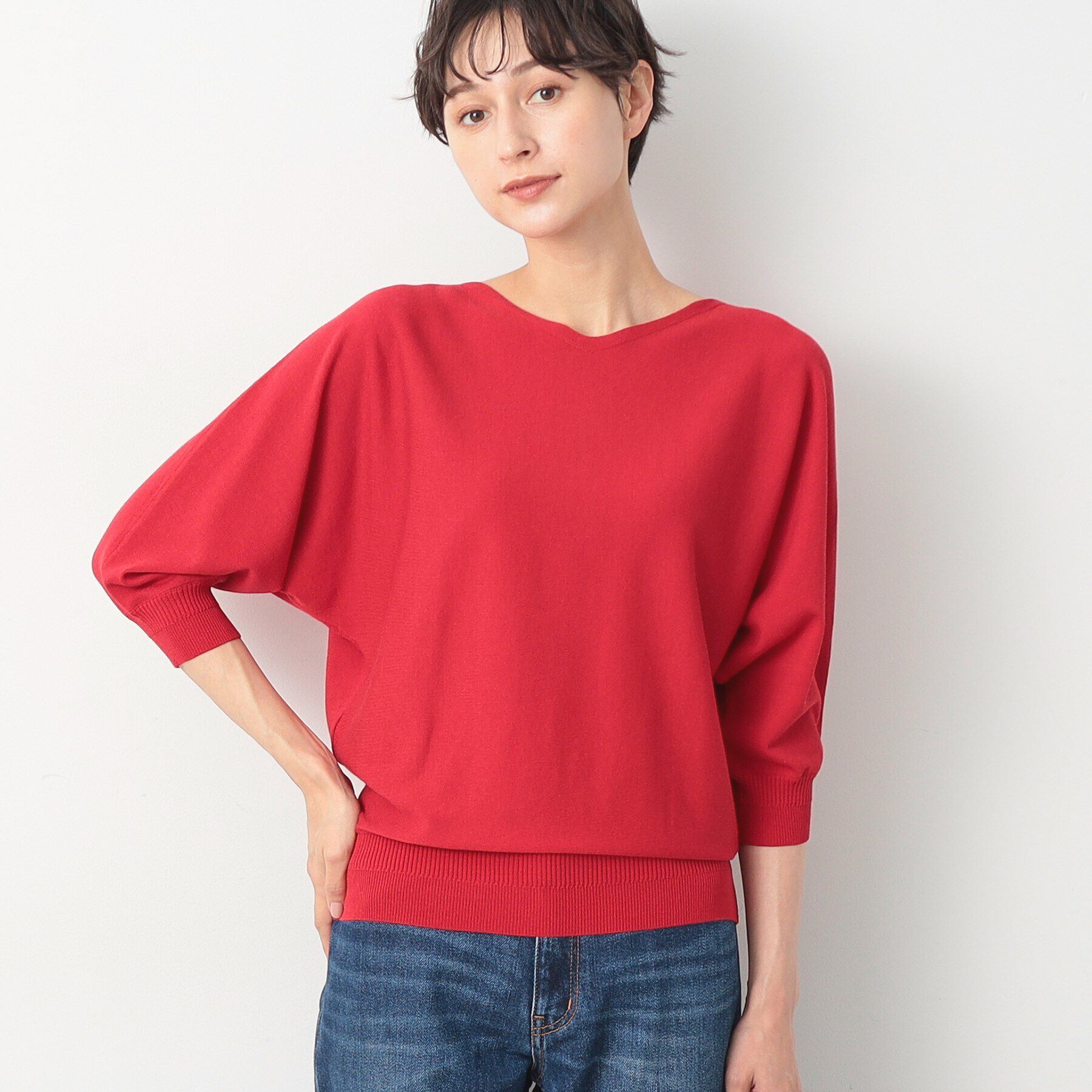 Dessin「【洗える】後ろボタンニットプルオーバー（XS～L）」|ニット・セーター|