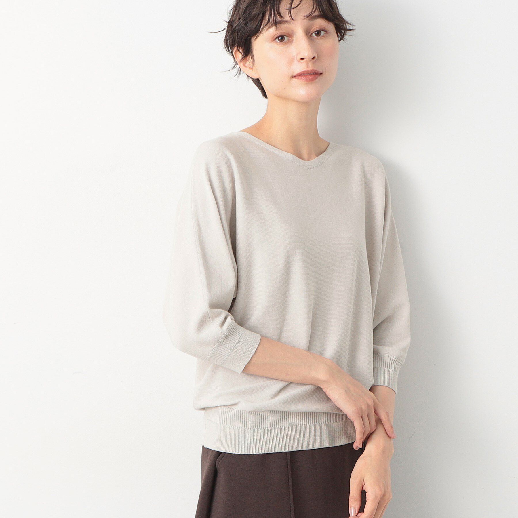 Dessin「【洗える】後ろボタンニットプルオーバー（XS～L）」|ニット・セーター|