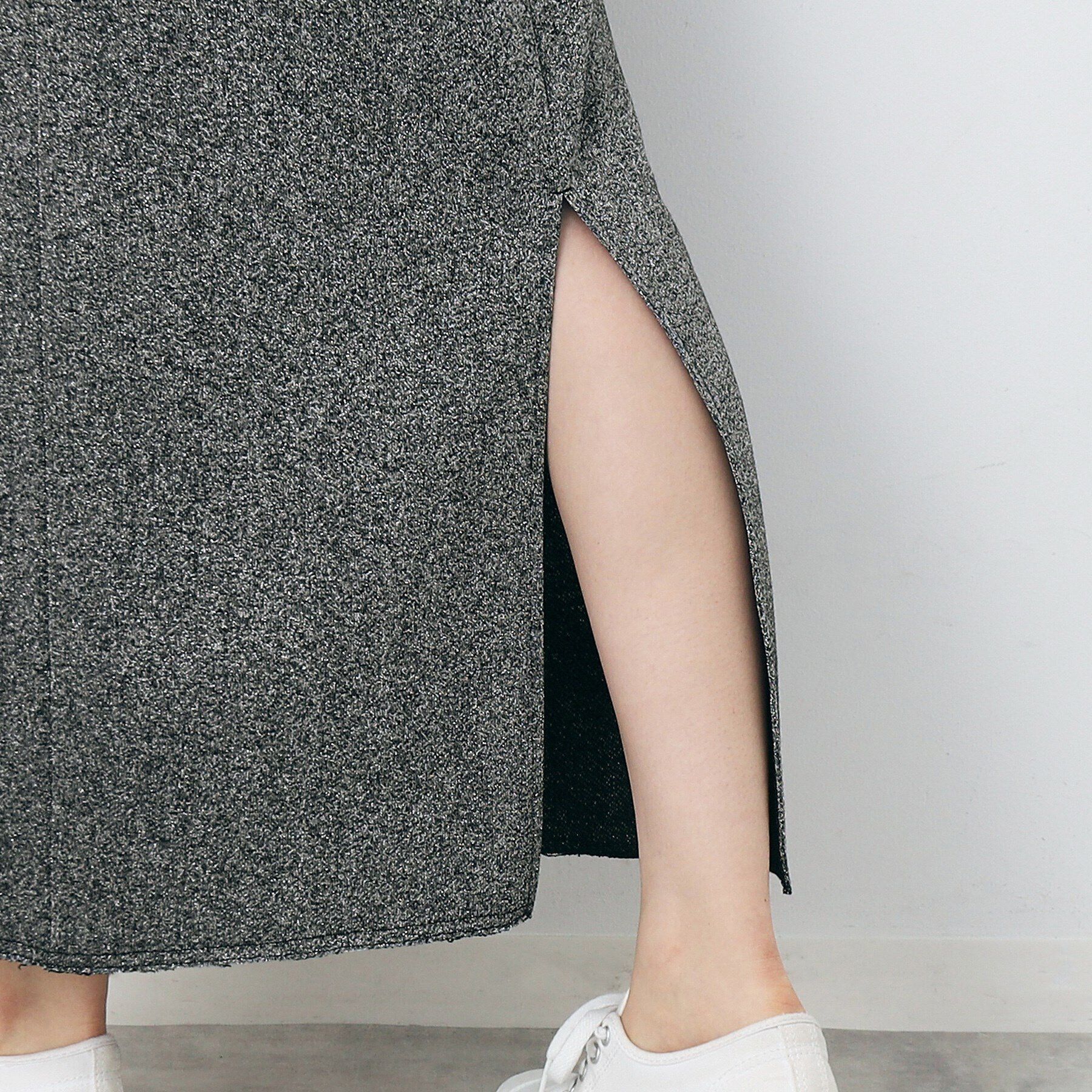 Dessin「【洗える】ラメ裏毛タイトスカート」|スカート|