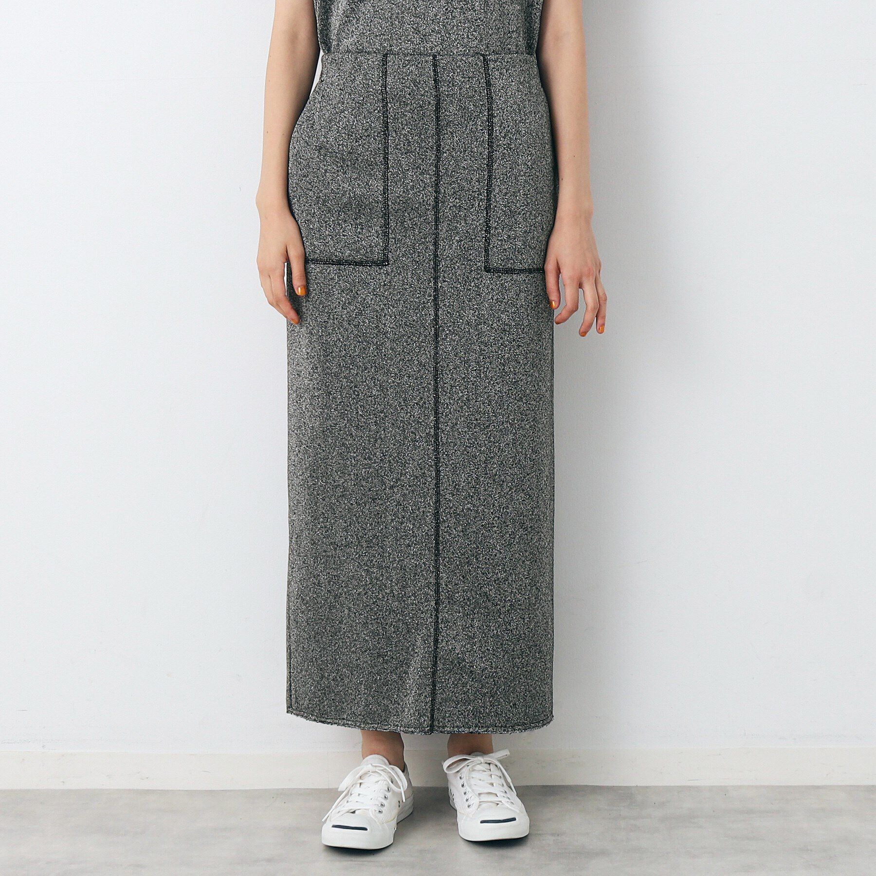 Dessin「【洗える】ラメ裏毛タイトスカート」|スカート|