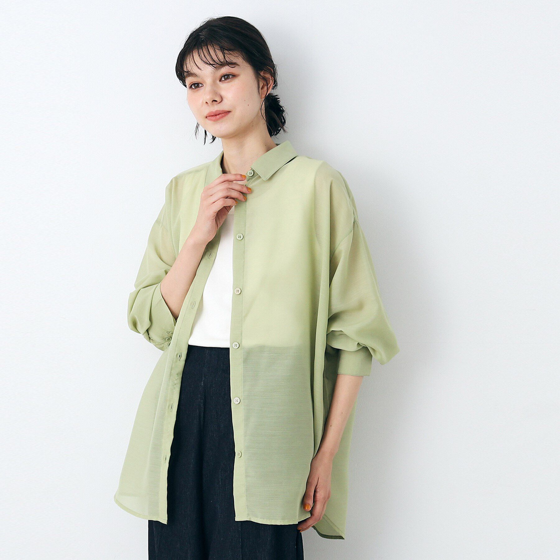 Dessin「シアーオーバーシャツ」|シャツ・ブラウス|