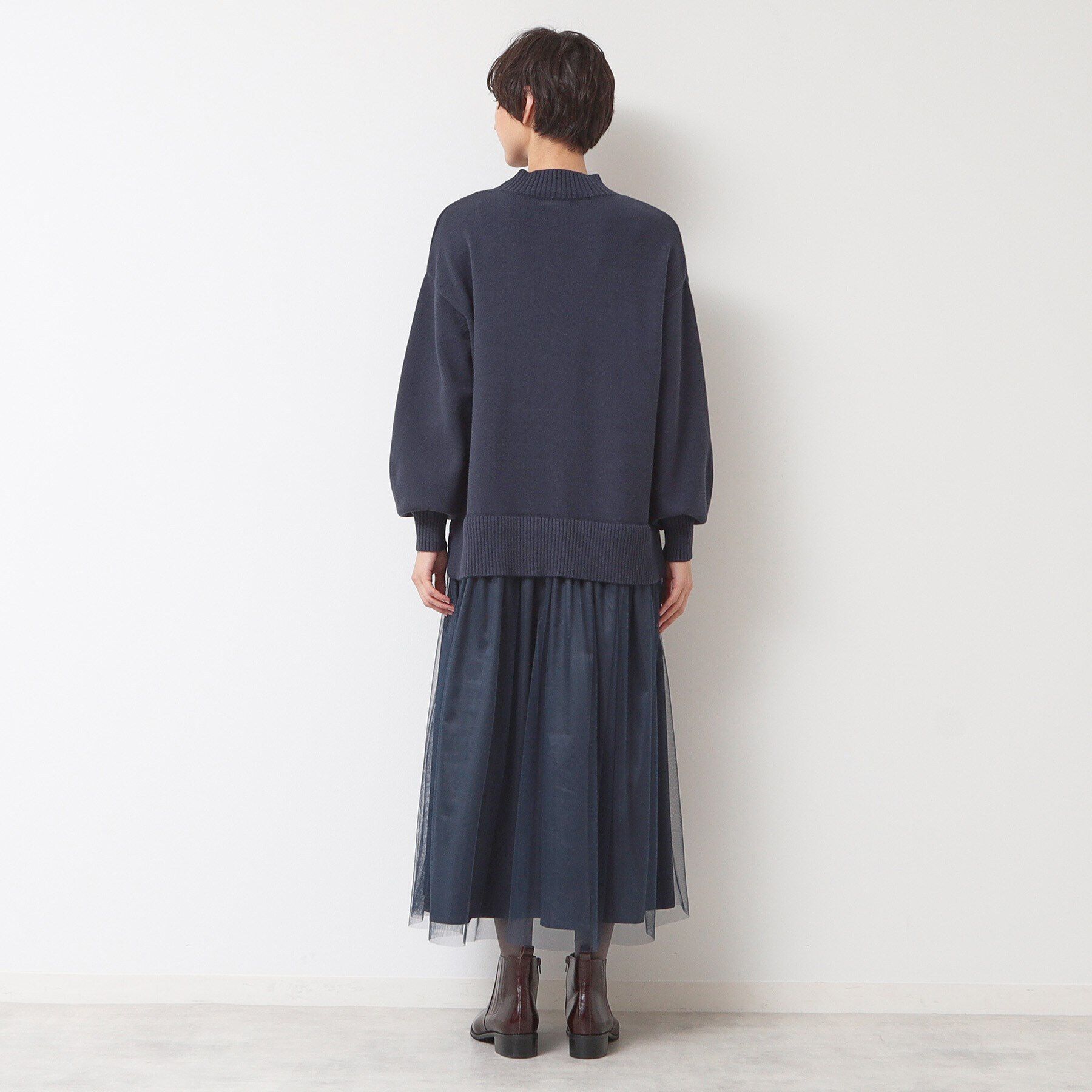 Dessin「【洗える】チュールスカートドッキングワンピース」|ワンピース|