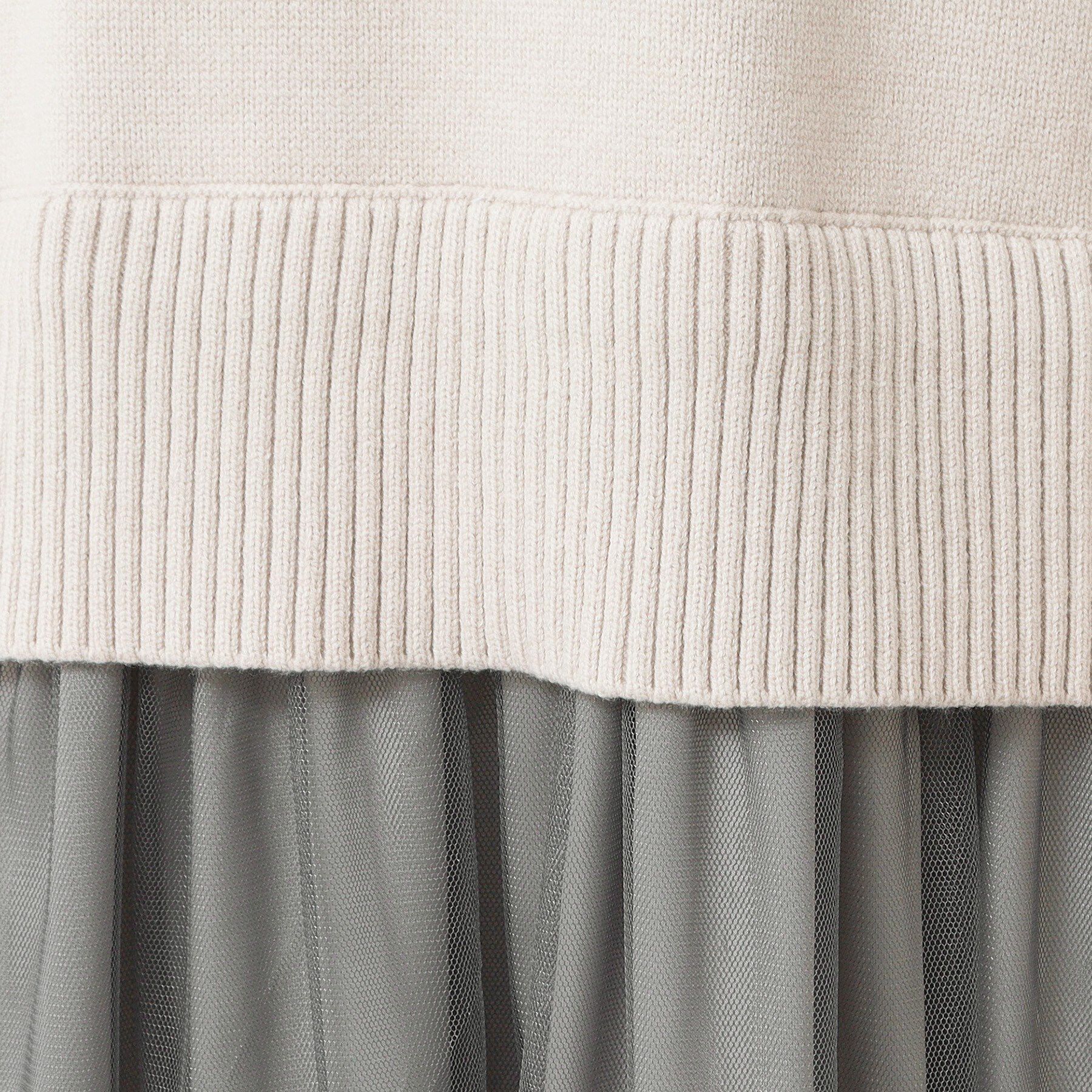 Dessin「【洗える】チュールスカートドッキングワンピース」|ワンピース|