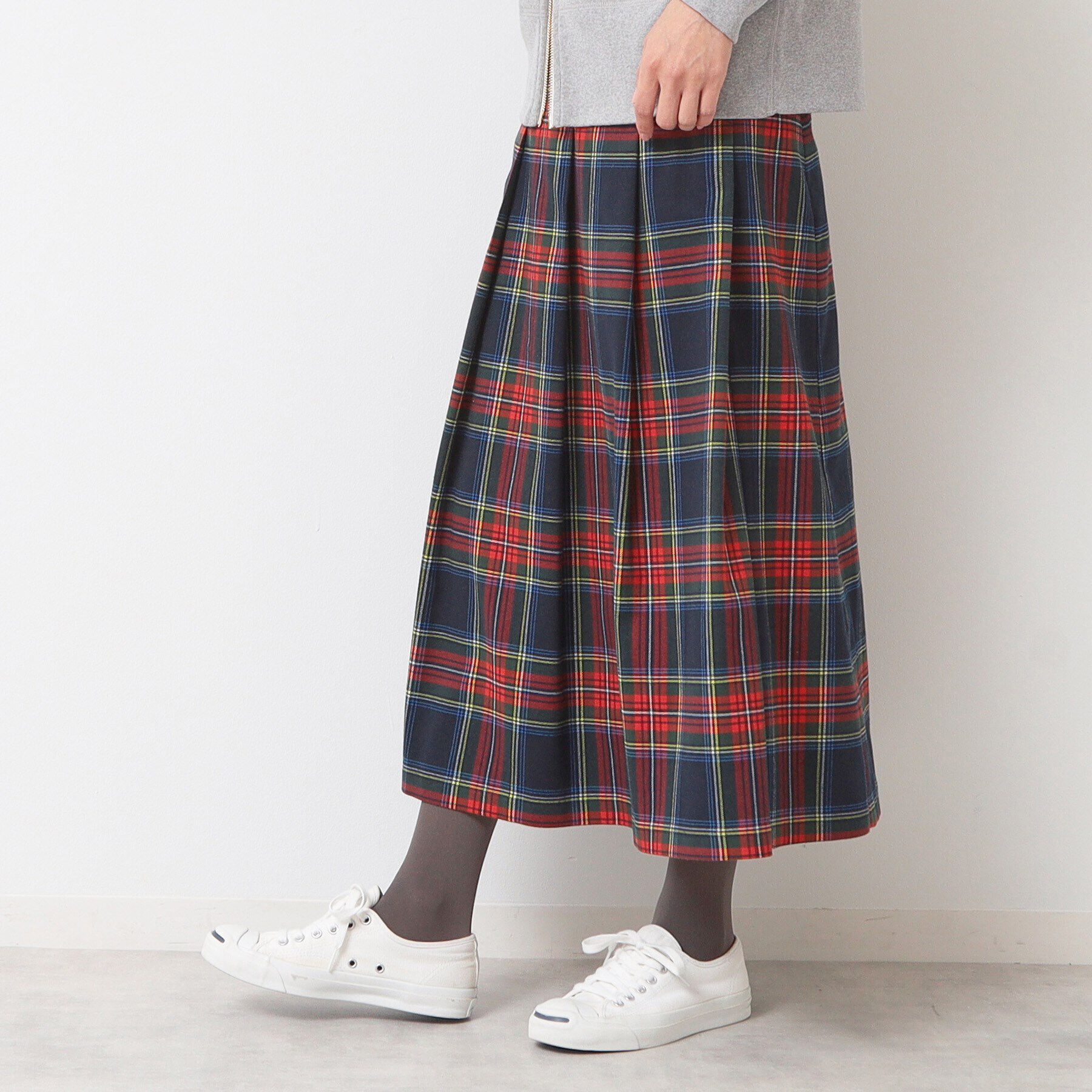 Dessin「【洗える】チェック柄タックプリーツスカート(XS~L)」|スカート|