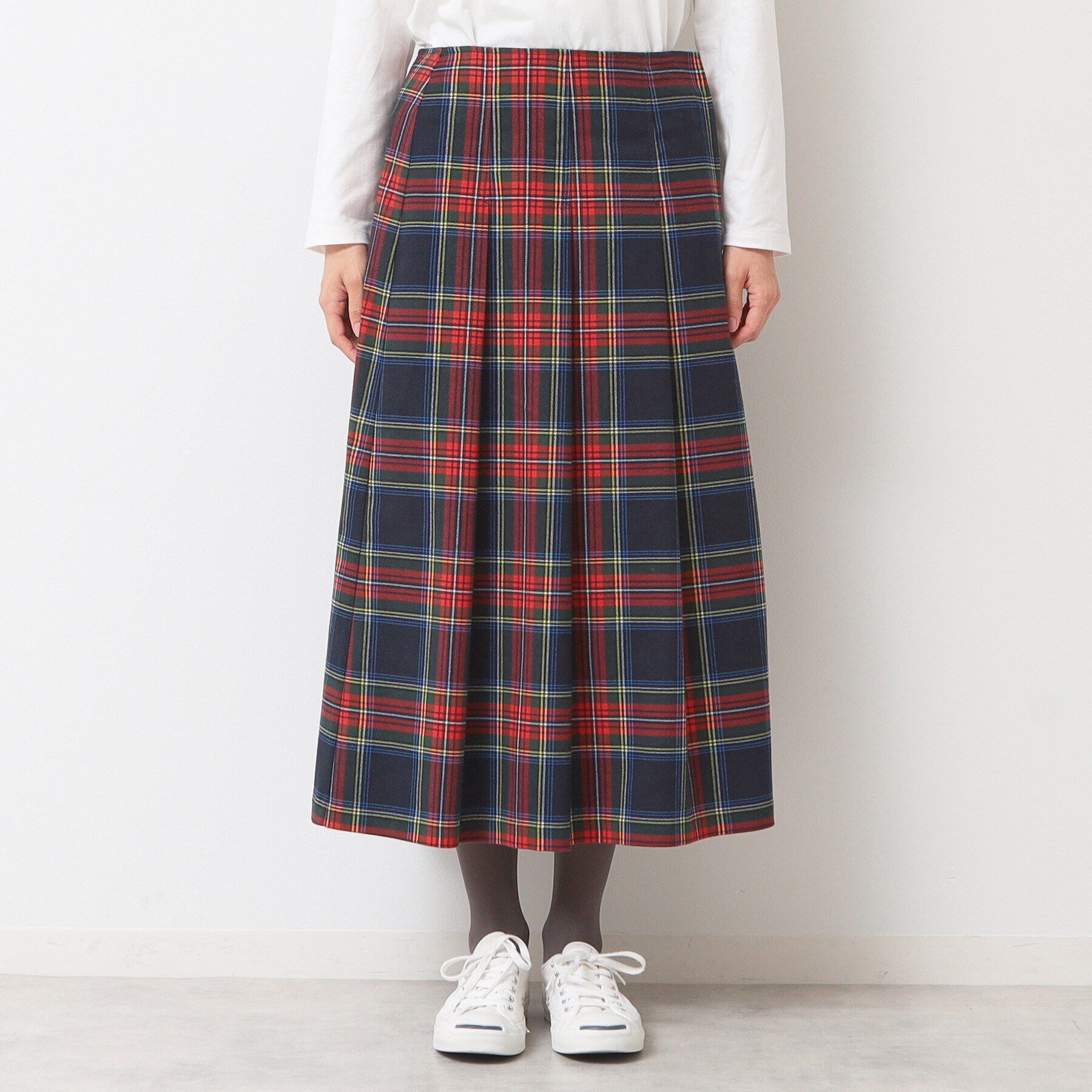 Dessin「【洗える】チェック柄タックプリーツスカート(XS~L)」|スカート|