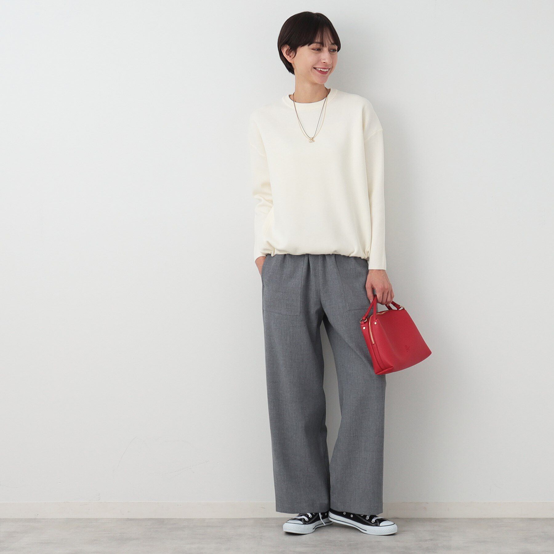 Dessin「【洗える】ドローコード付きニット（XS～L）」|ニット・セーター|